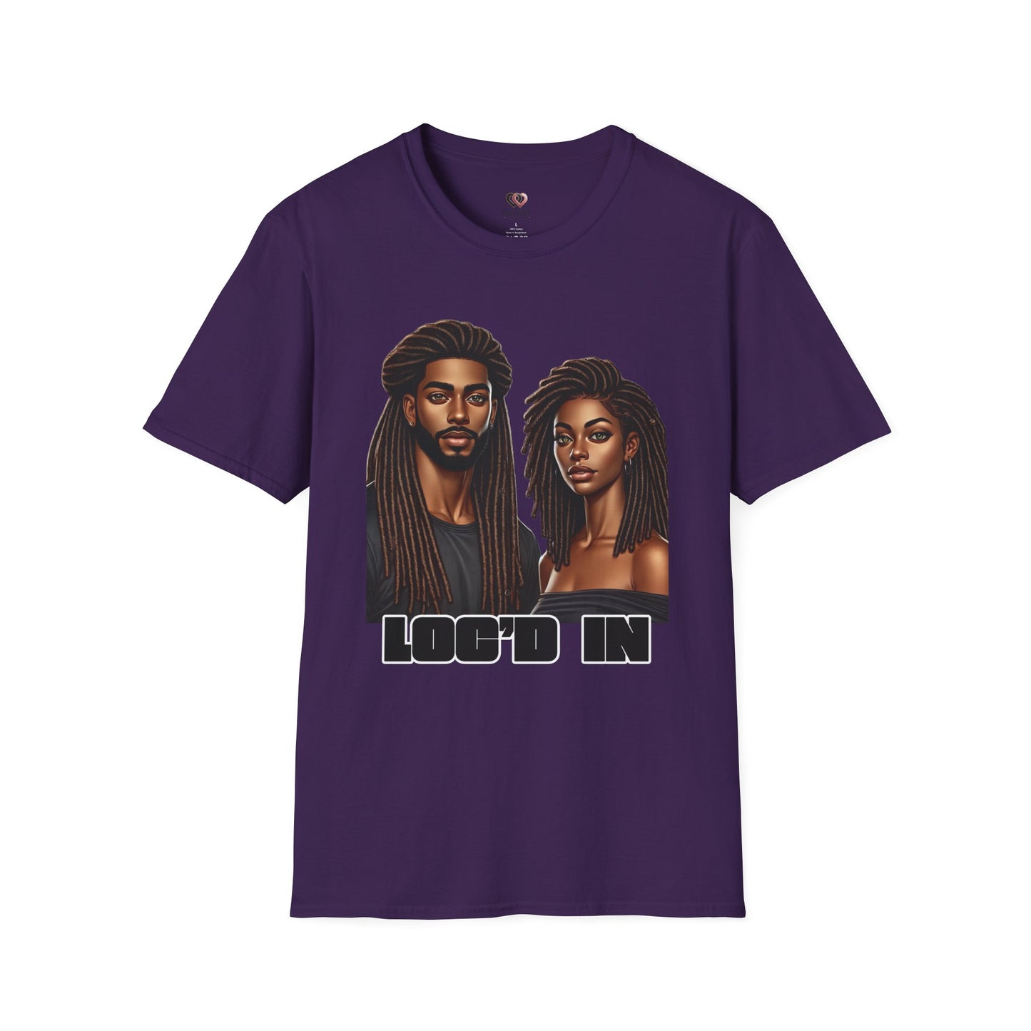 Loc'd In Unisex Softstyle T-Shirt, Unique Hair Art Tee, Gift for Dreadlock Lovers, Casual Wear, Trendy Apparel