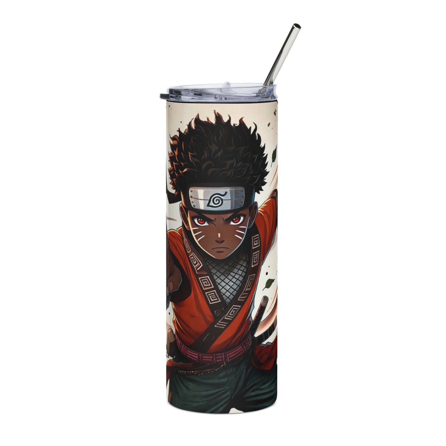 20oz Stainless Steel Tumbler — Anime Ninja Illustration Travel Cup