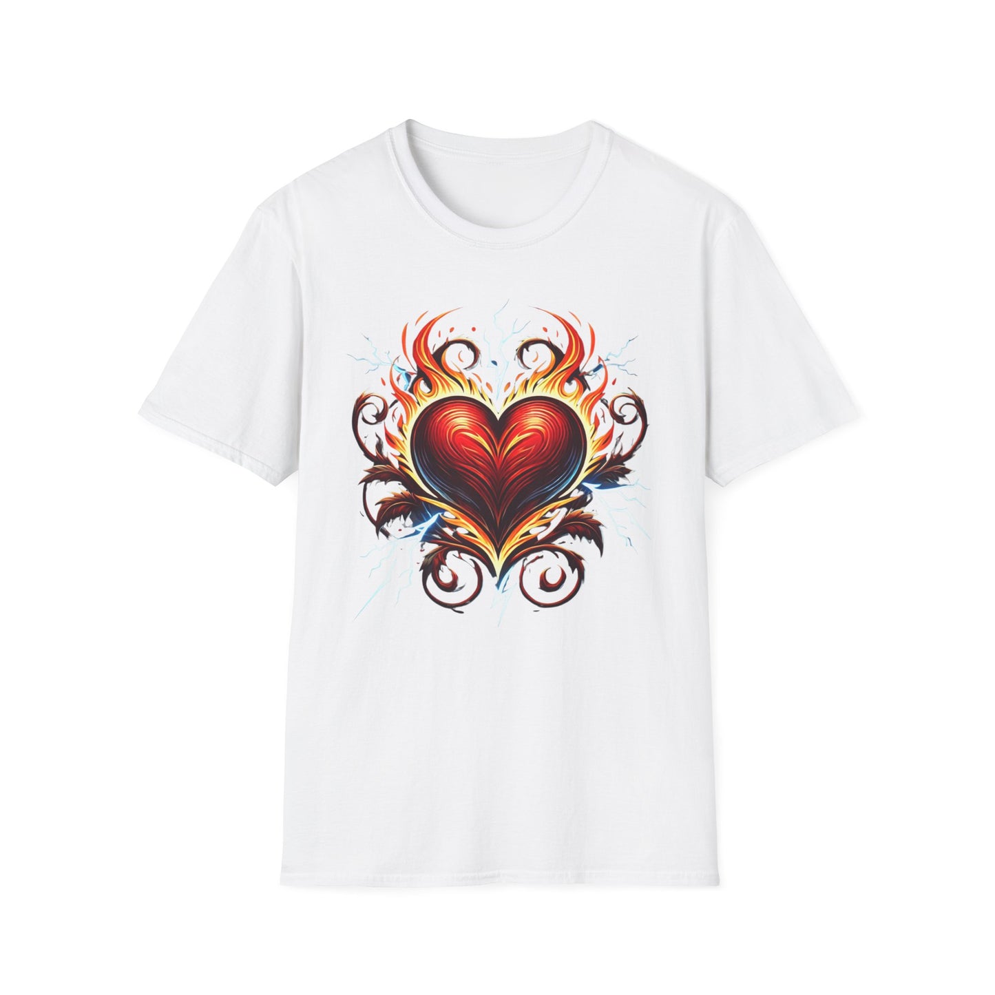Artistic Heart Graphic Unisex Softstyle T-Shirt | Casual Wear, Gift for Valentine's Day, Art Lovers, Graphic Tee, Unique Design