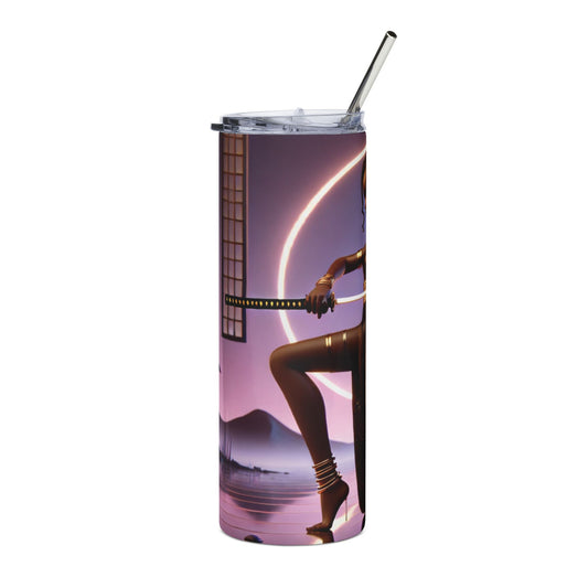 20oz Stainless Steel Tumbler — Afro-Futuristic Warrior Art Travel Cup