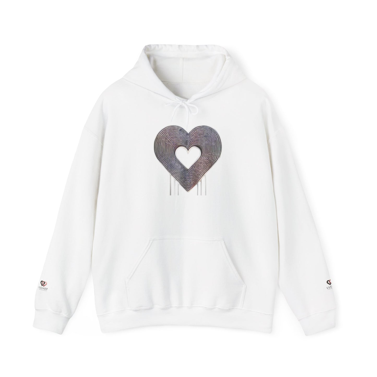 Heart Drip Unisex Hoodie, Cozy Pullover for Couples, Valentine's Day Gift, Cute Casualwear, Trendy Sweatshirt
