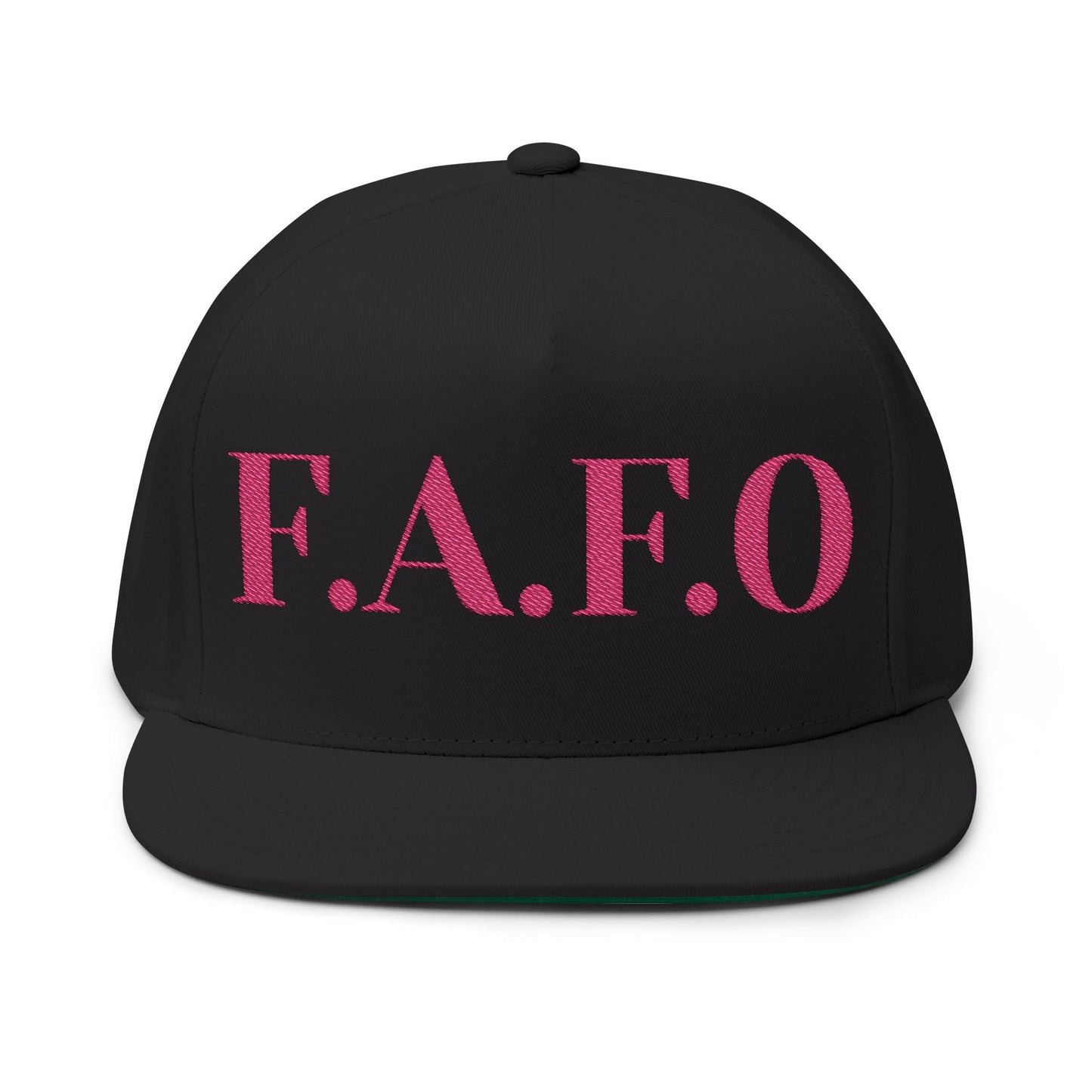 Stylish Embroidered Flat Bill Cap - F.A.F.O. Hat, Trendy Apparel, Gift for Him/Her, Casual Accessories, Summer Fashion