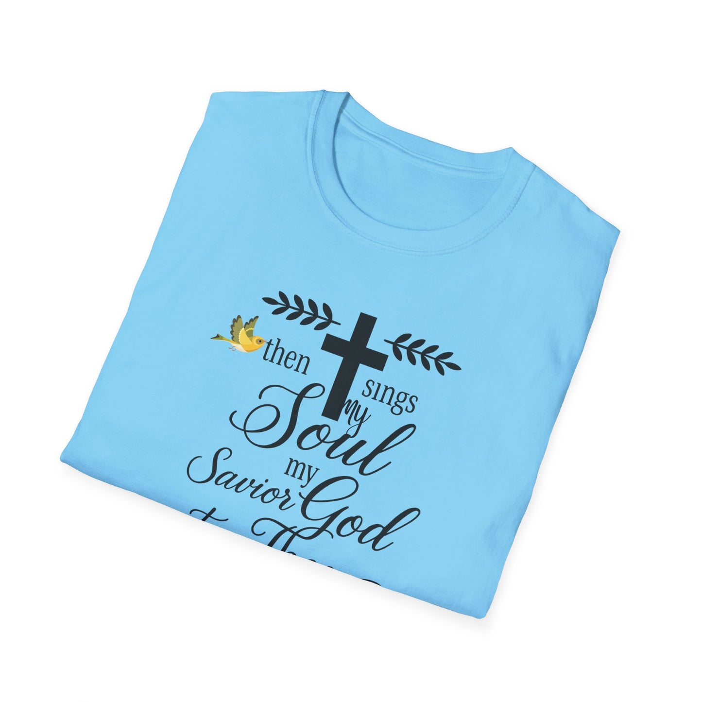 Faith-Inspired Unisex Softstyle T-Shirt, Spiritual Gift, Christian Apparel, Inspirational Wear, Perfect for Church, Everyday Comfort