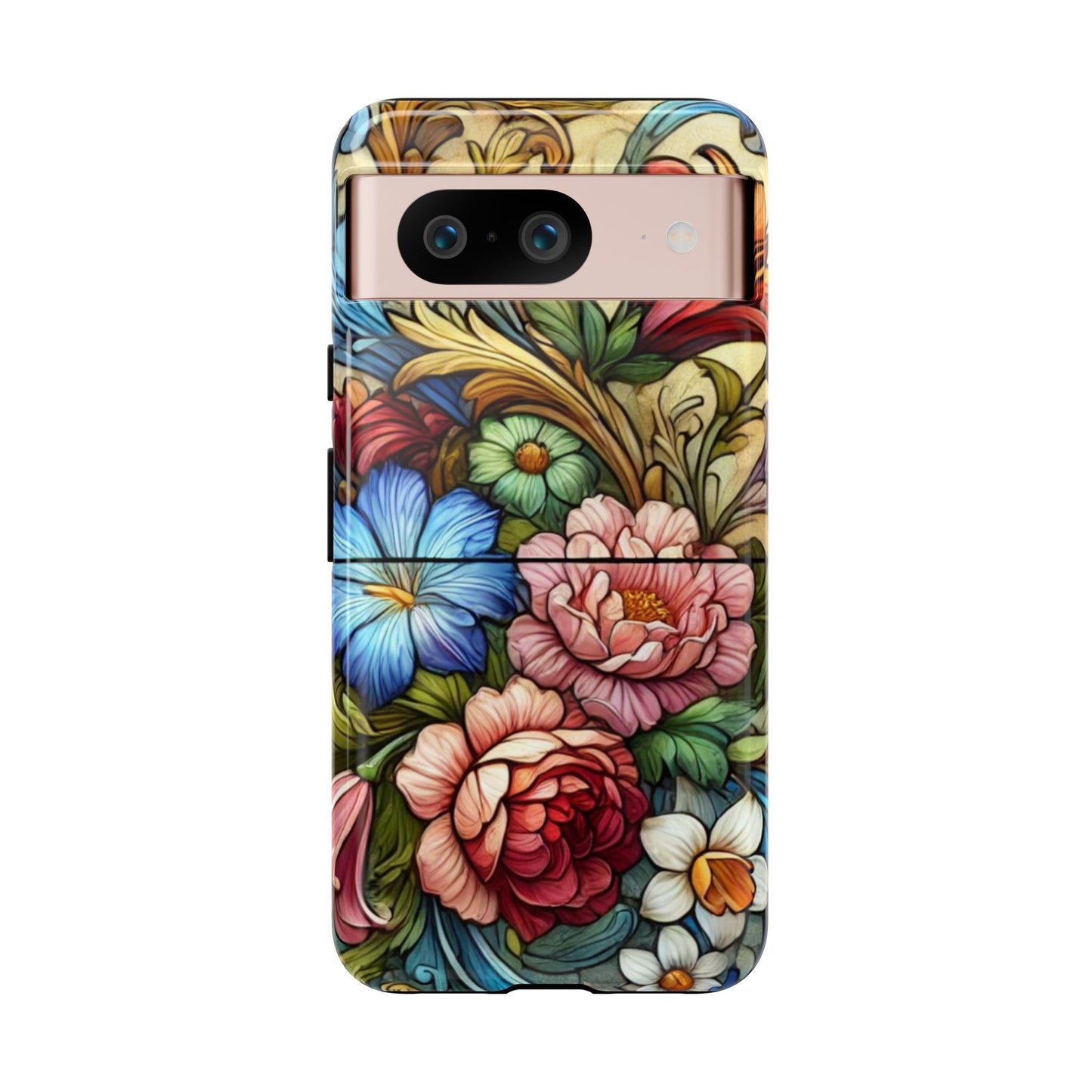 Floral Phone Case, Tough Cases with Colorful Floral Design, Gift for Her, Elegant Phone Cover, Spring Vibes, Unique Design