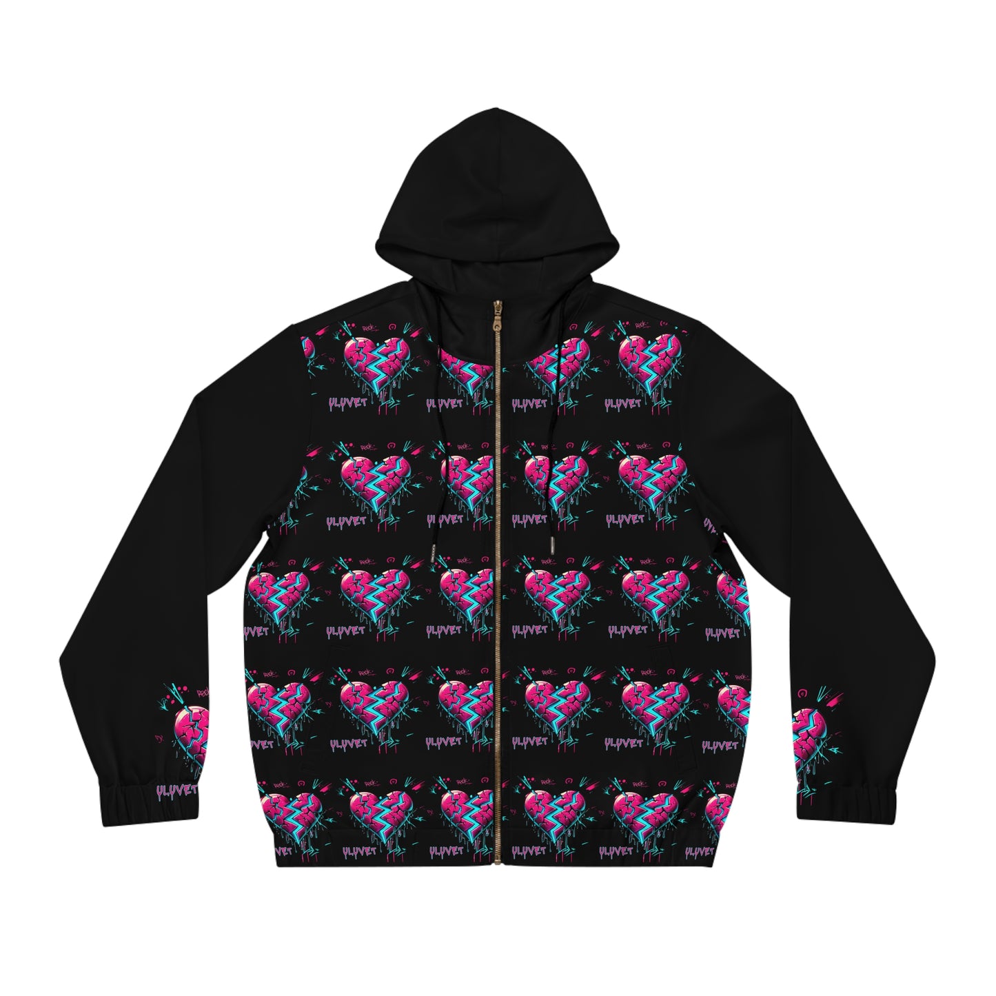 Artistic Heart Print Hoodie for Creative Souls, Streetwear, Casual Wear, Gift for Art Lovers, Unique Fashion