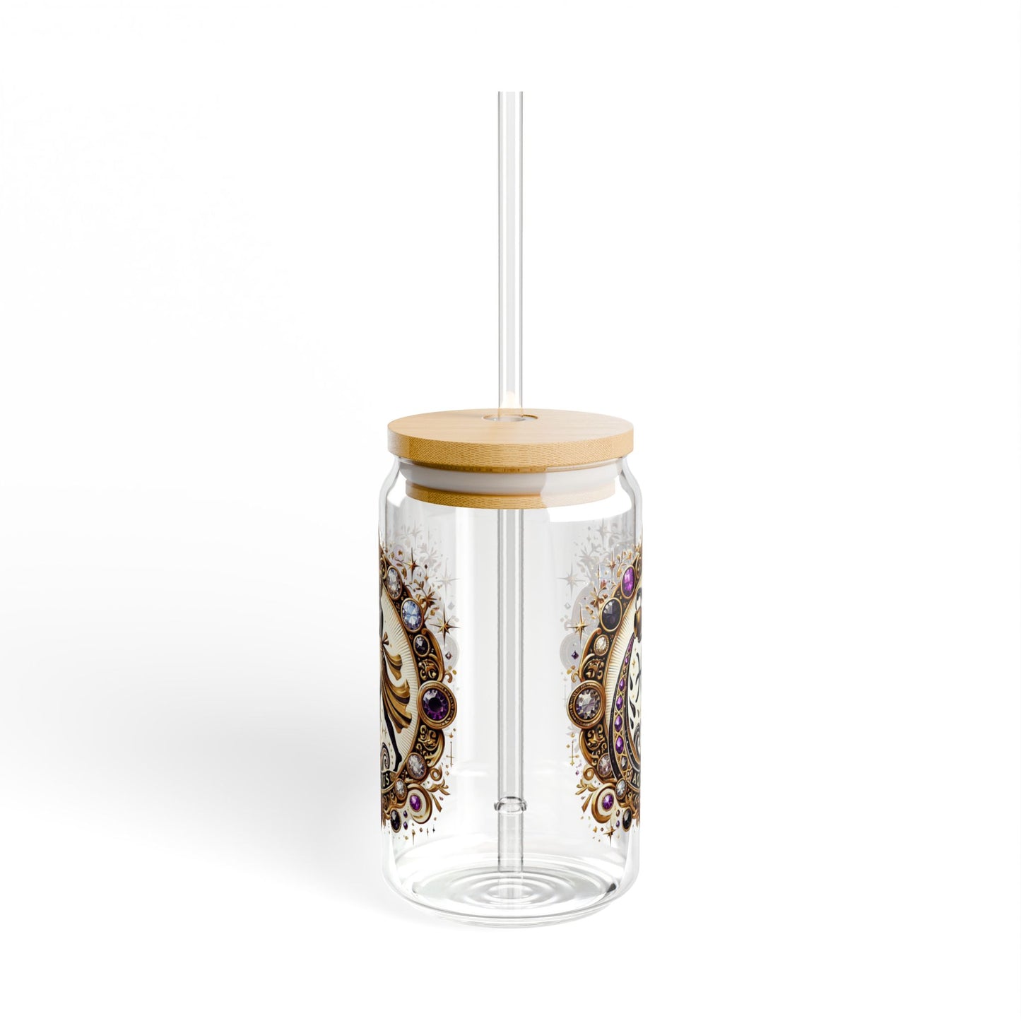 Astrological Sipper Glass, Zodiac Drinkware, Unique Gifts for Astrology Lovers, Boho Home Decor, Perfect for Birthday Celebrations