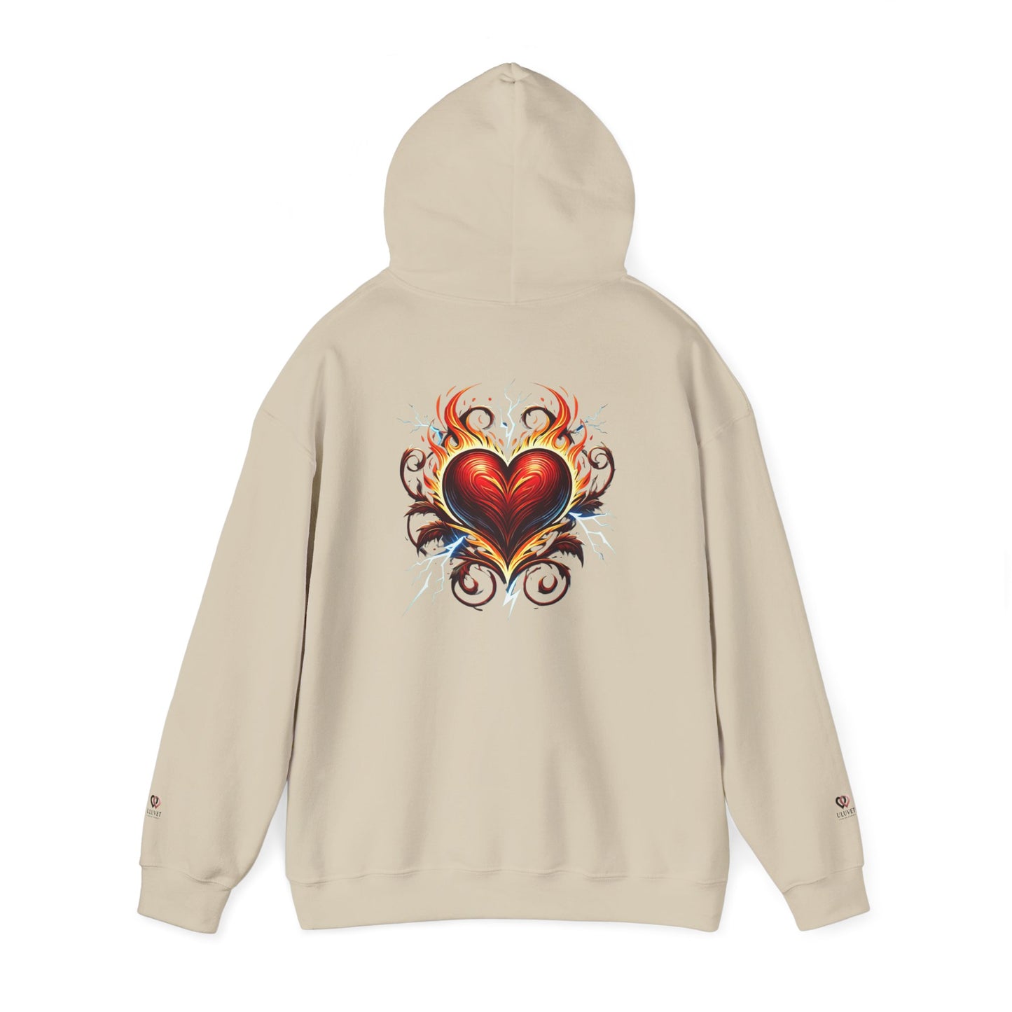 Heart Flame Unisex Hoodie | Cozy Sweatshirt for Love, Valentine's Day Gift, Casual Wear, Trendy Fashion, Gift for Her