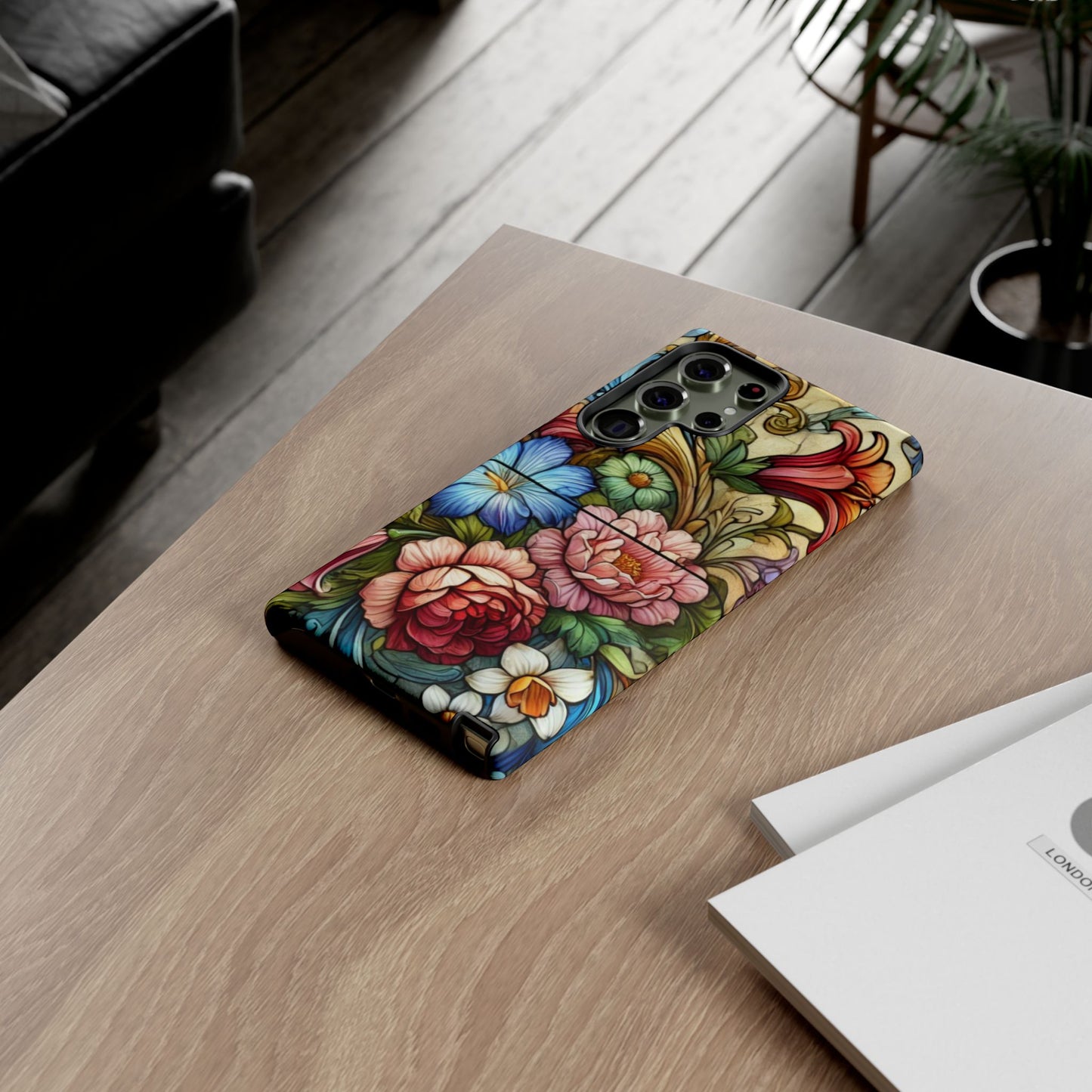 Floral Phone Case, Tough Cases with Colorful Floral Design, Gift for Her, Elegant Phone Cover, Spring Vibes, Unique Design
