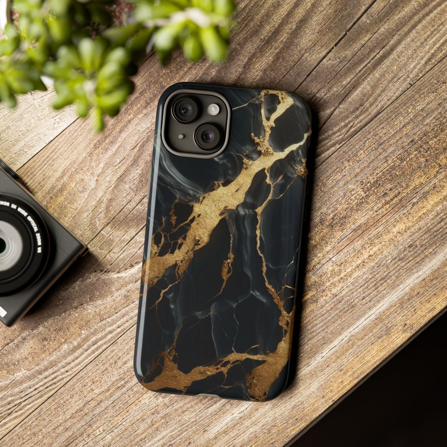 Marble Phone Case with Gold Accents | Tough Cases | Luxury Phone Cover for Him/Her | Elegant Accessory | Gift for Birthdays, Holidays