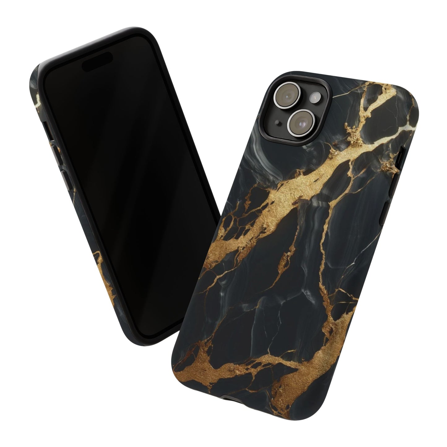 Marble Phone Case with Gold Accents | Tough Cases | Luxury Phone Cover for Him/Her | Elegant Accessory | Gift for Birthdays, Holidays