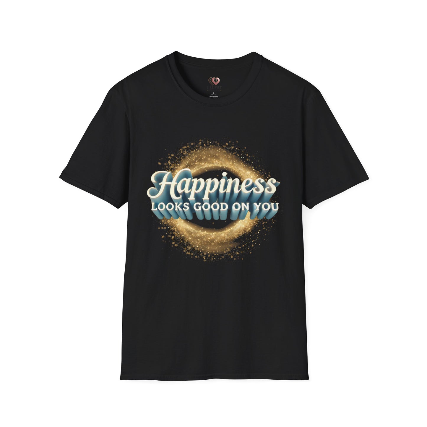 Happiness Looks Good on You T-Shirt, Unisex Softstyle Tee, Positive Vibes Shirt, Casual Gift, Everyday Wear