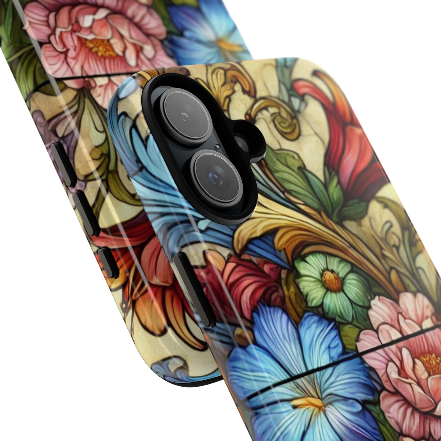 Floral Phone Case, Tough Cases with Colorful Floral Design, Gift for Her, Elegant Phone Cover, Spring Vibes, Unique Design
