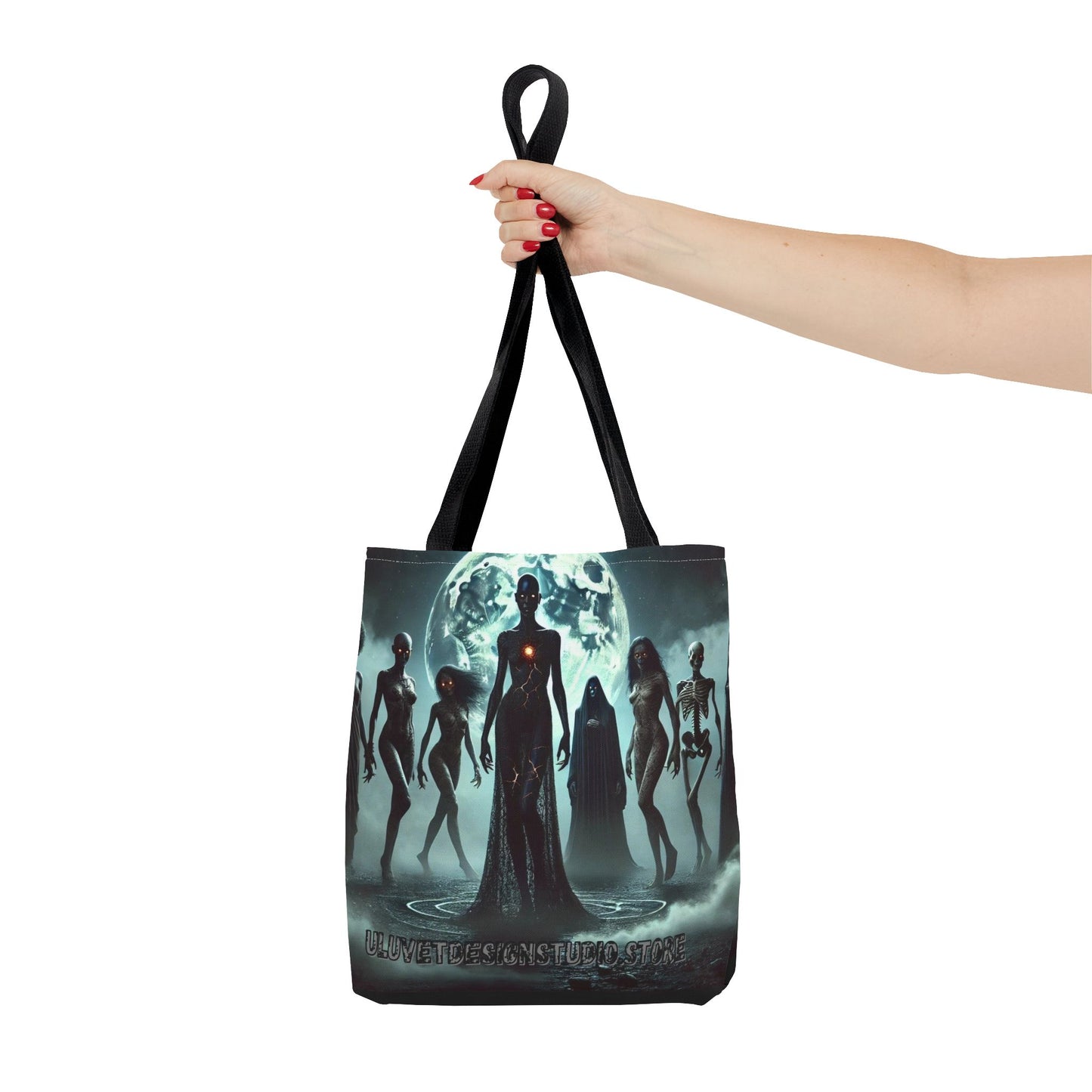 Mystical Alien Tote Bag, Cosmic Art Bag, Gifts for Space Lovers, Unique Shopping Tote, Celestial Design Bag, Science Fiction Accessory