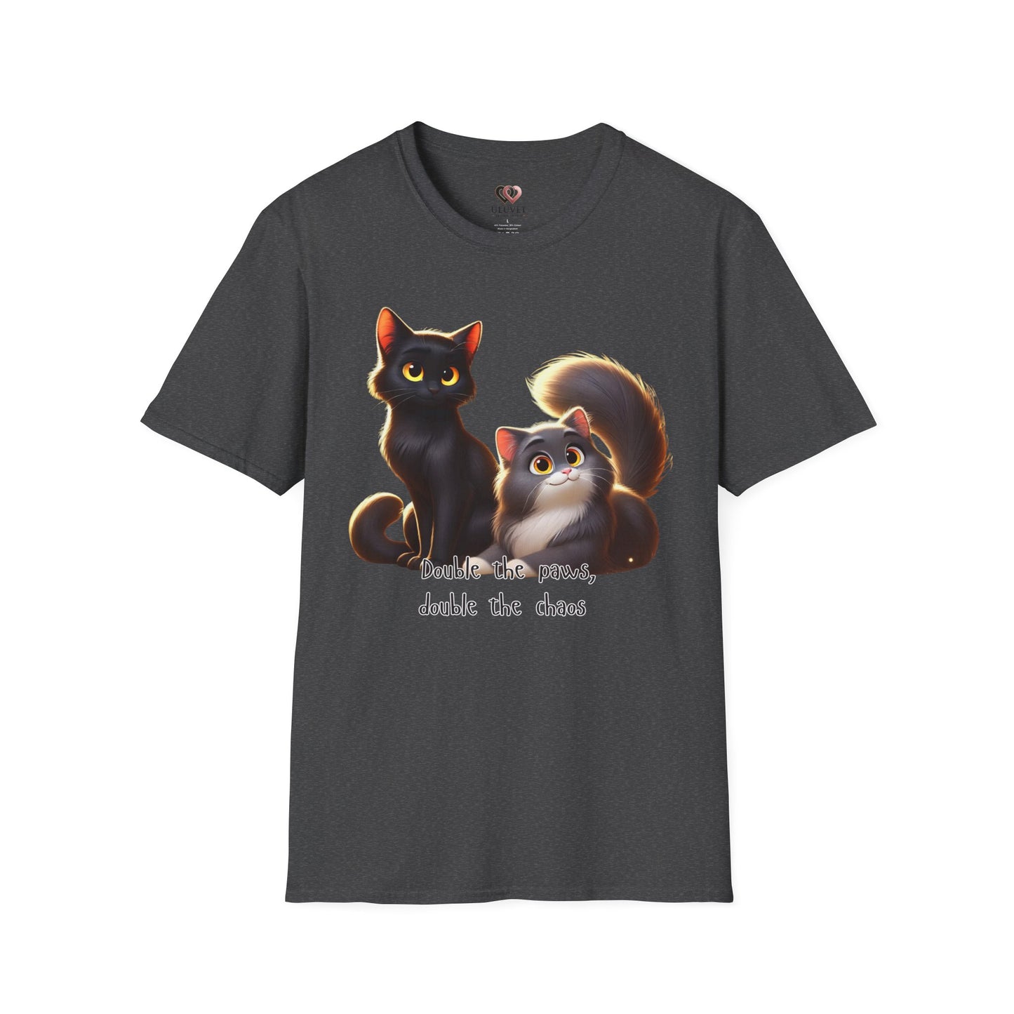 Cute Cat Chaos Unisex T-Shirt, Pet Lover Gift, Funny Cat Shirt, Cat Mom Apparel, Animal Lover Tee