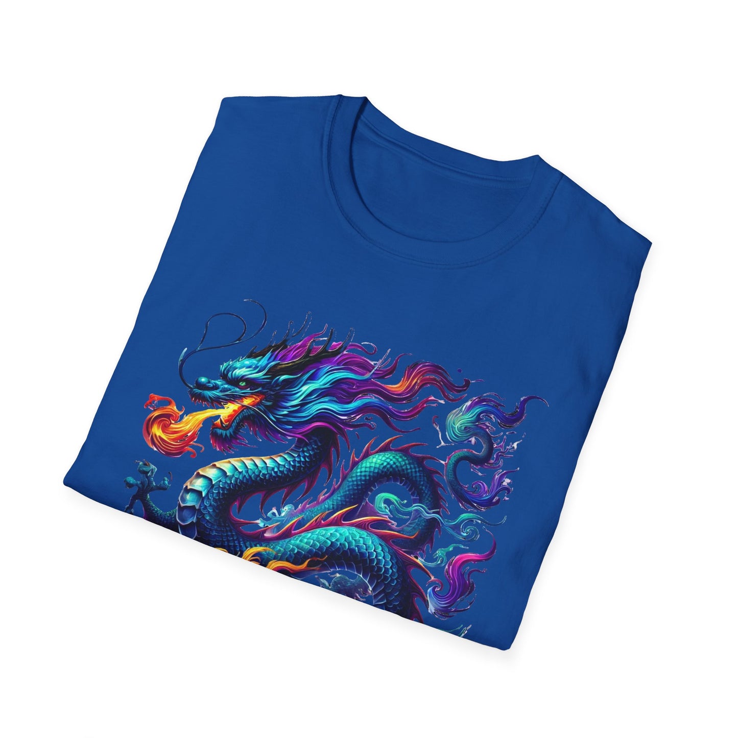 Dragon Graphic T-Shirt, Unisex Softstyle Tee, Art Shirt, Gift for Him, Gift for Her, Casual Wear, Festival Fashion