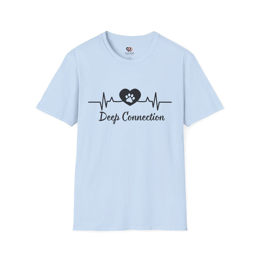 Unisex Heartbeat Connection T-Shirt, Pet Lover Gifts, Animal Rescue Tee, Casual Everyday Wear, Unique Gift for Dog Owners