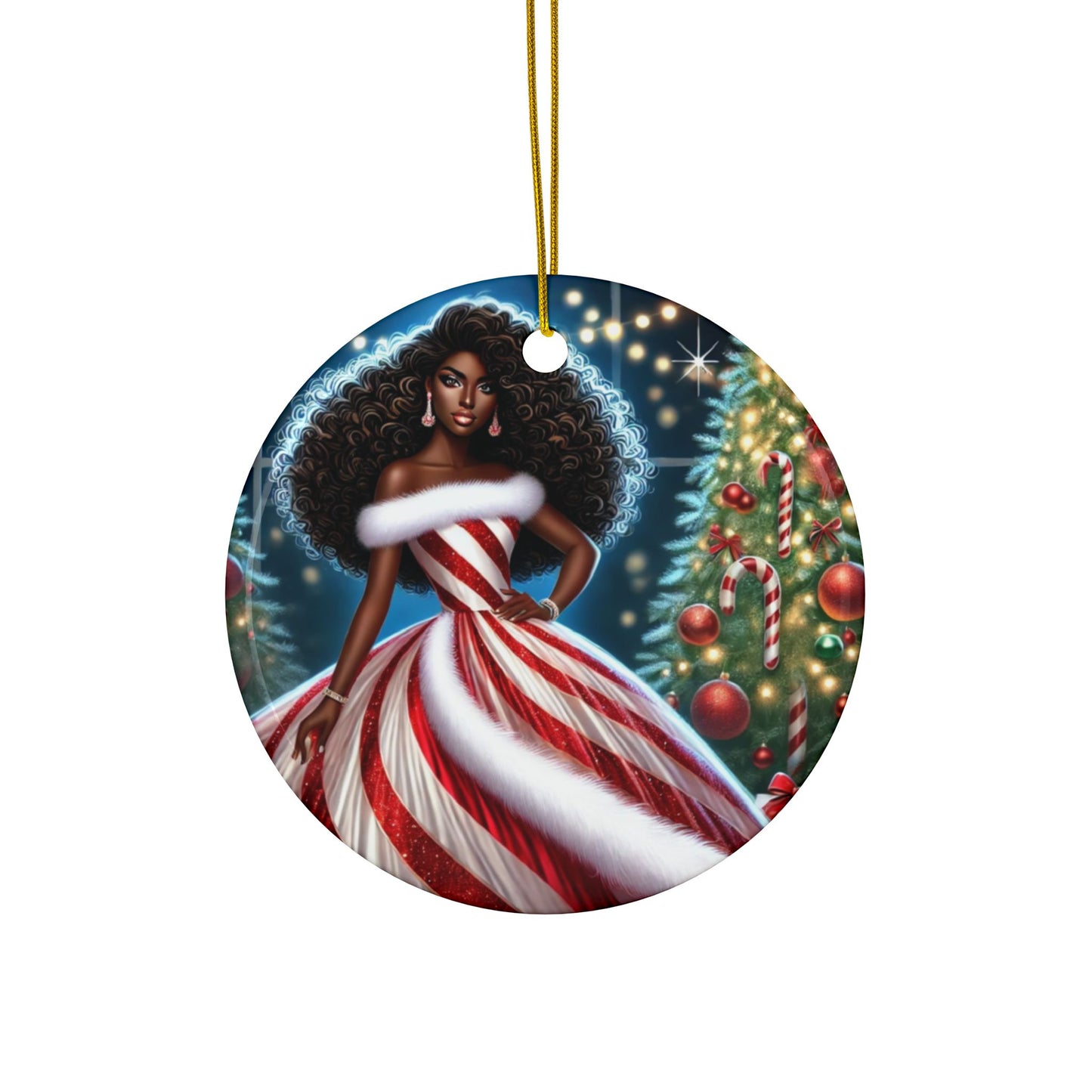 Holiday Ceramic Ornaments with Festive Design - Multi-Pack Options