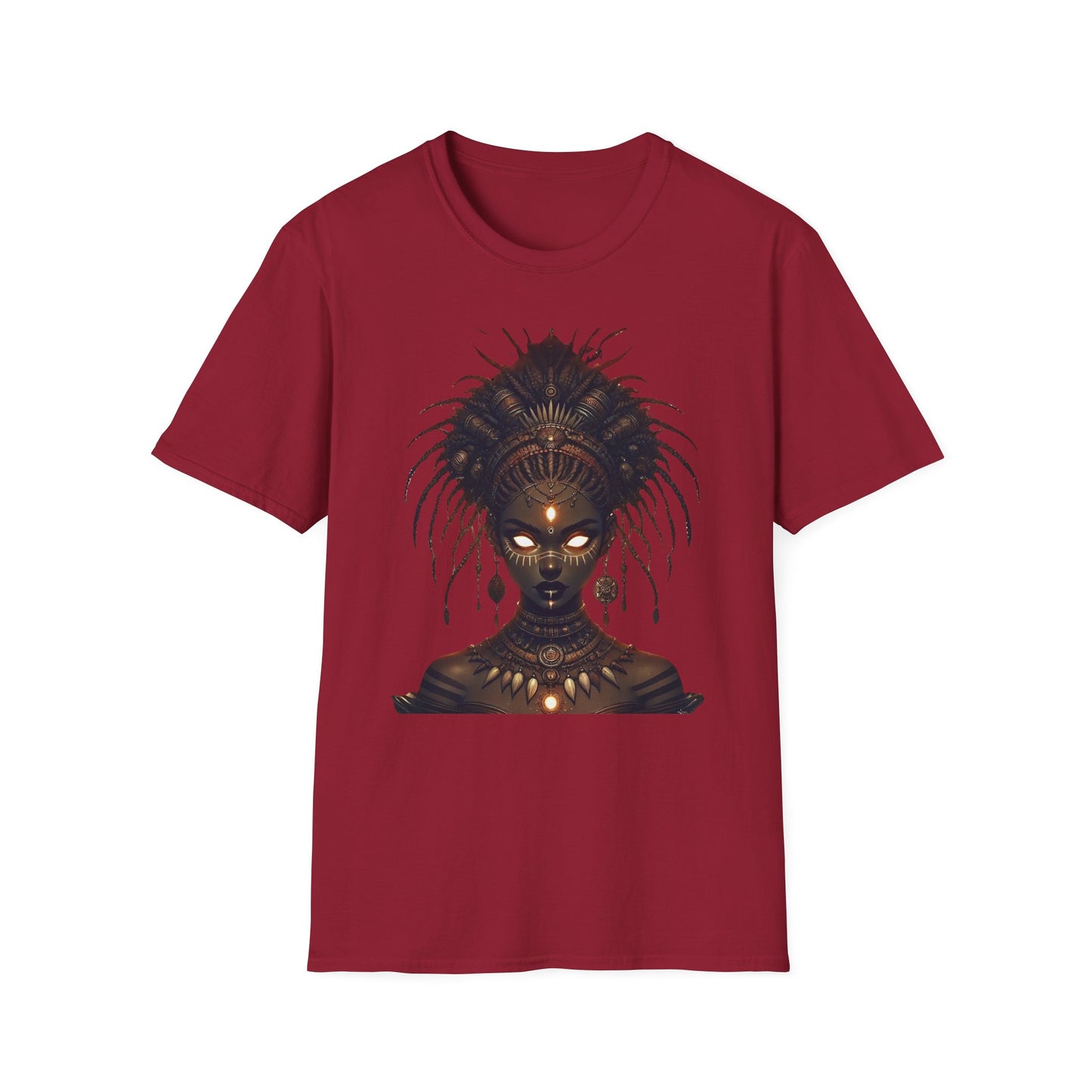Artistic Goddess Unisex Softstyle T-Shirt - Ethereal Design for Everyday Wear
