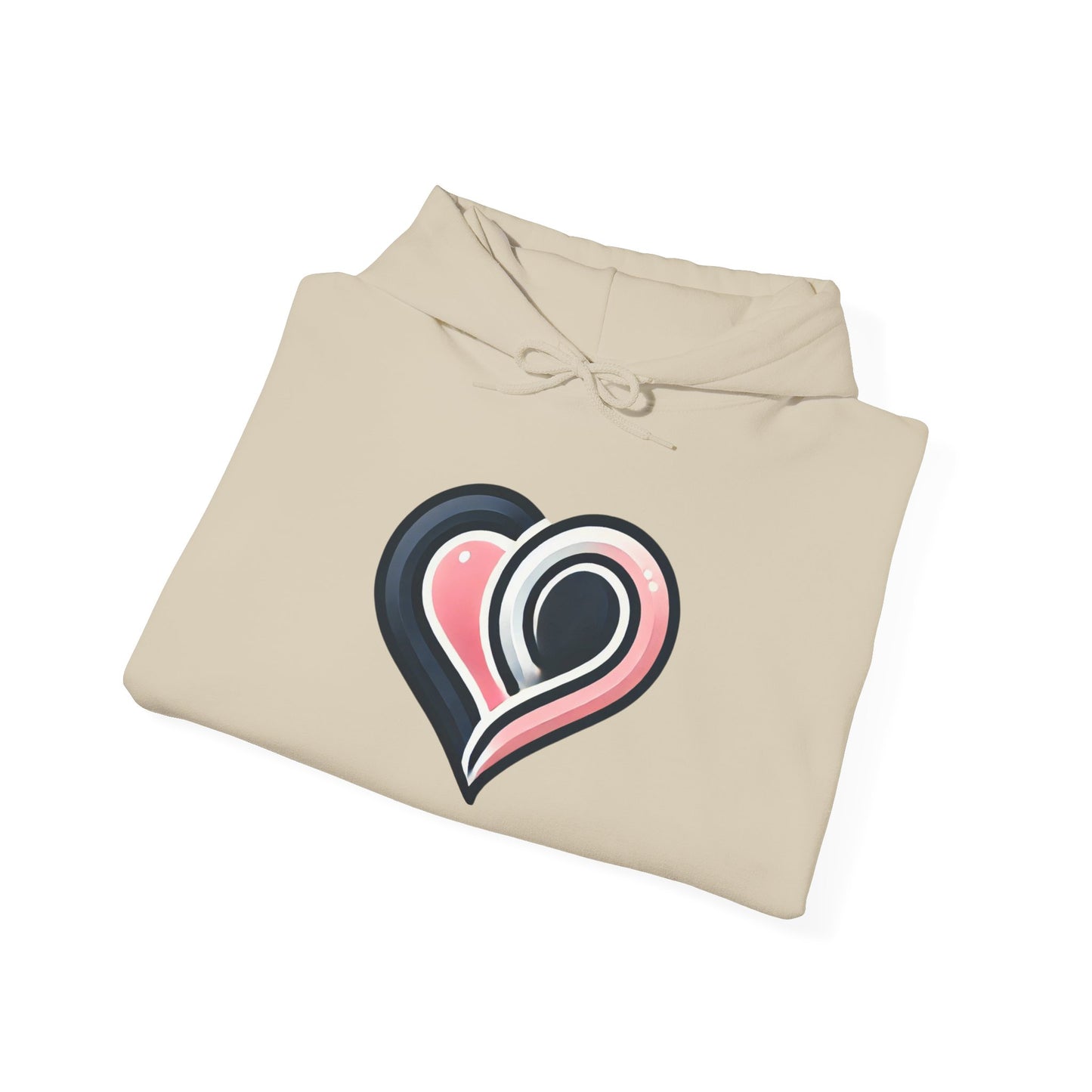 Cozy Heart Design Unisex Hoodie, Perfect for Valentine's Day, Gift for Couples, Love Apparel, Casual Comfort, Everyday Wear