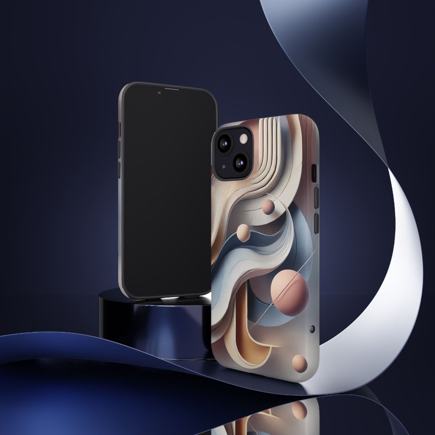 Abstract Phone Case, Art-Inspired Tough Cases, Unique Gift for Art Lovers, Stylish Accessory, Geometric Design, Modern Aesthetic