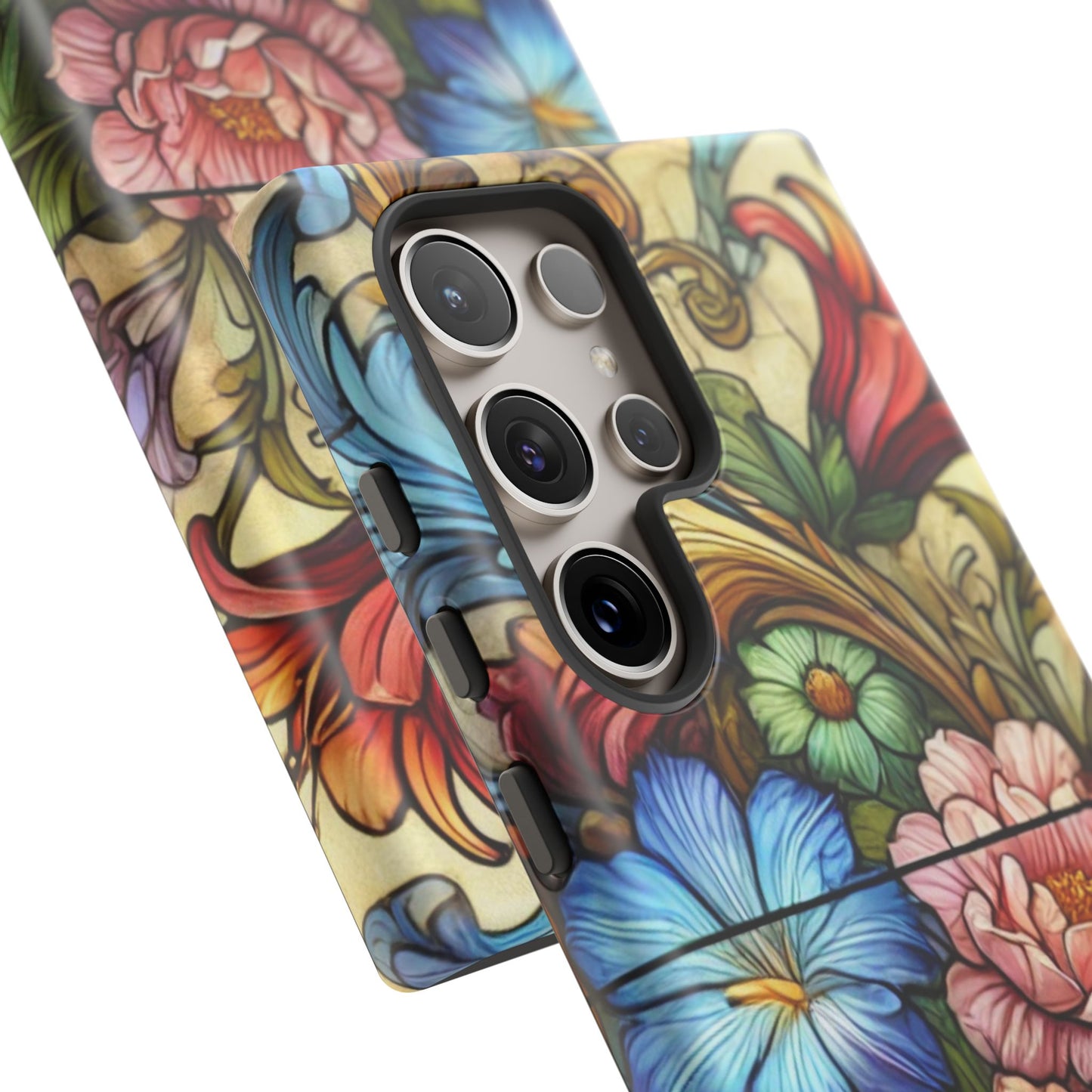 Floral Phone Case, Tough Cases with Colorful Floral Design, Gift for Her, Elegant Phone Cover, Spring Vibes, Unique Design