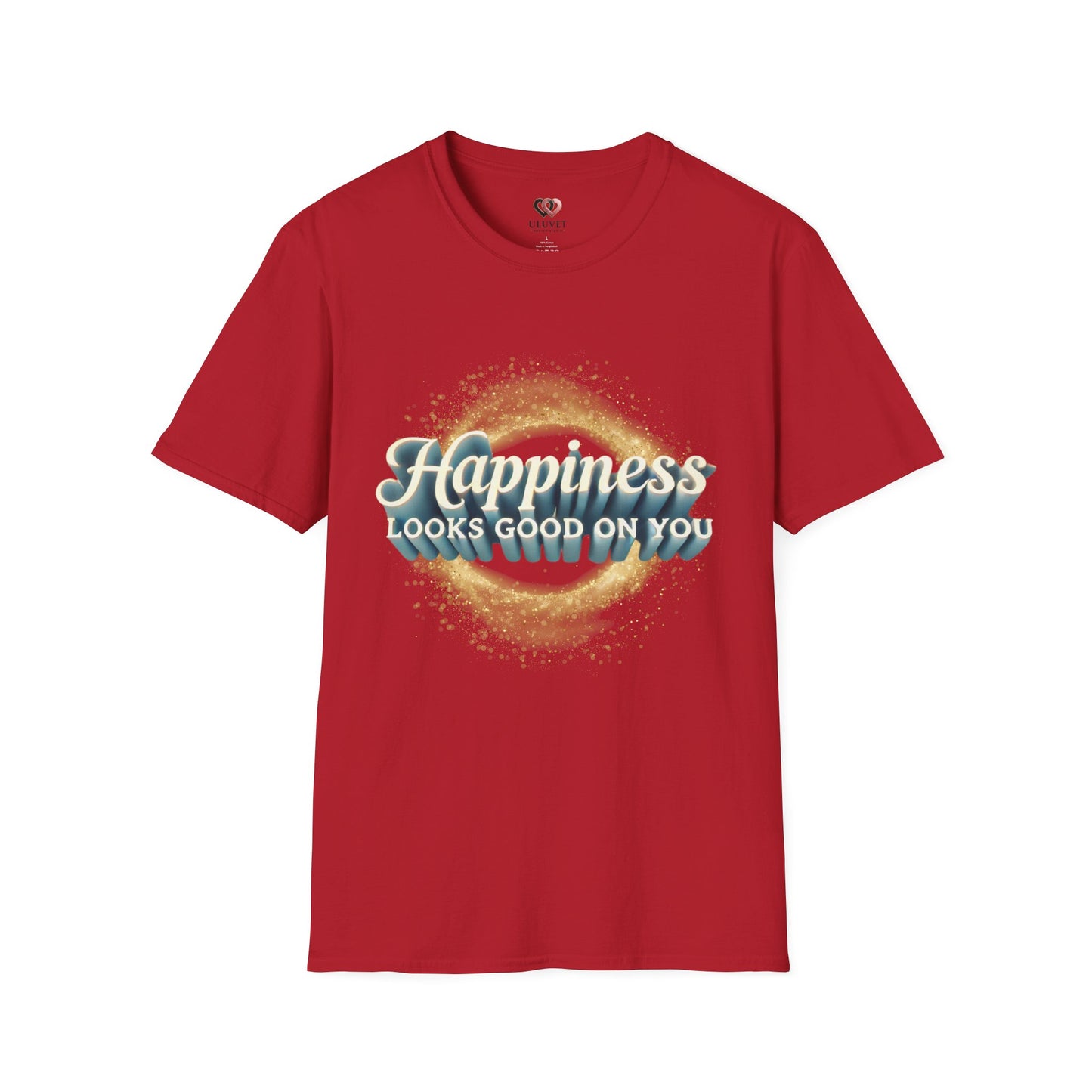 Happiness Looks Good on You T-Shirt, Unisex Softstyle Tee, Positive Vibes Shirt, Casual Gift, Everyday Wear