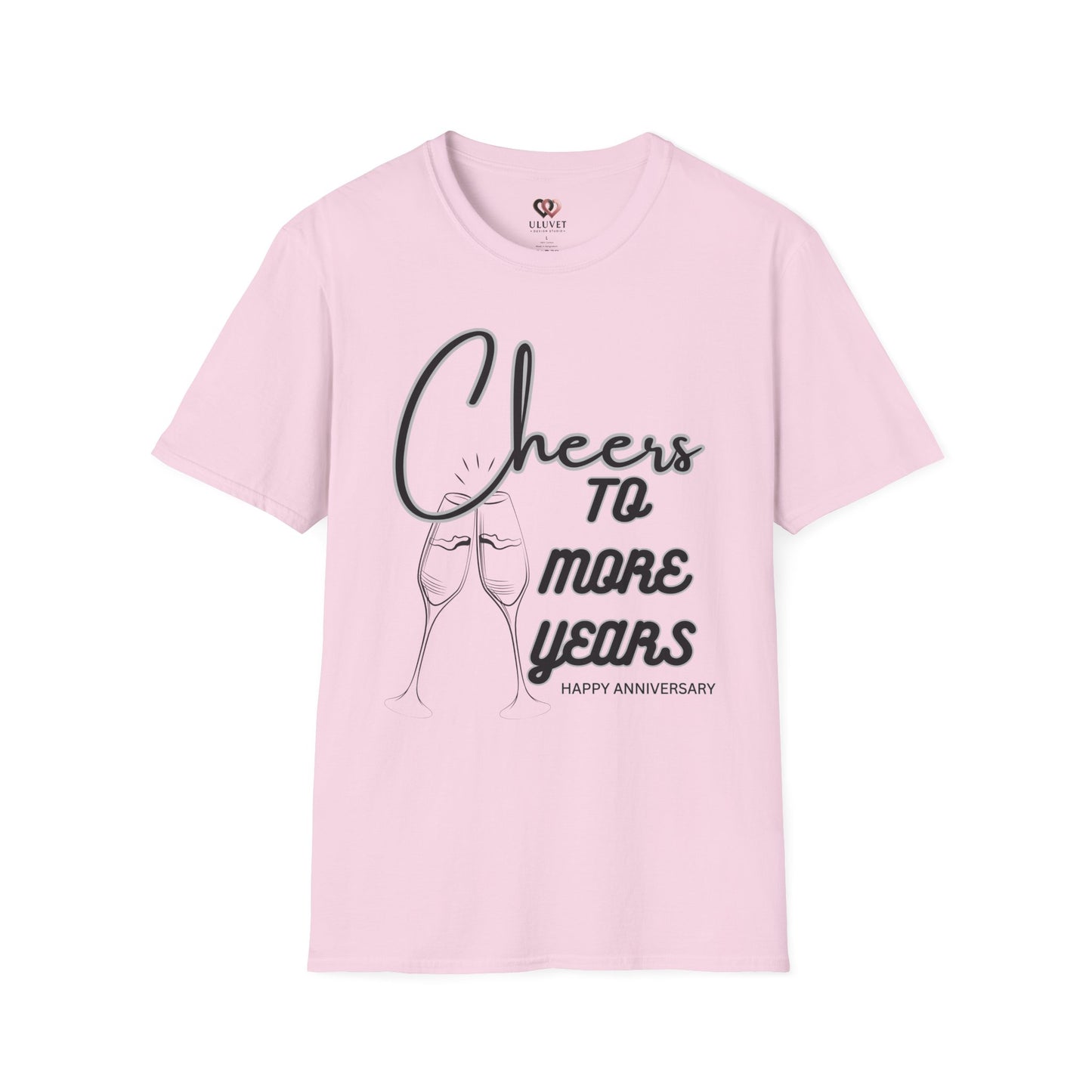 Cheers to More Years Anniversary T-Shirt, Gift for Couples, Unisex Tee, Celebration Shirt, Happy Anniversary Outfit