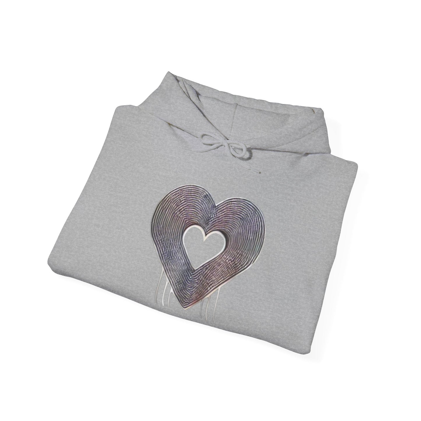 Heart Drip Unisex Hoodie, Cozy Pullover for Couples, Valentine's Day Gift, Cute Casualwear, Trendy Sweatshirt
