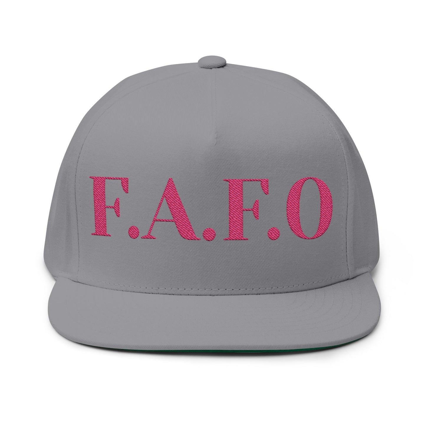 Stylish Embroidered Flat Bill Cap - F.A.F.O. Hat, Trendy Apparel, Gift for Him/Her, Casual Accessories, Summer Fashion