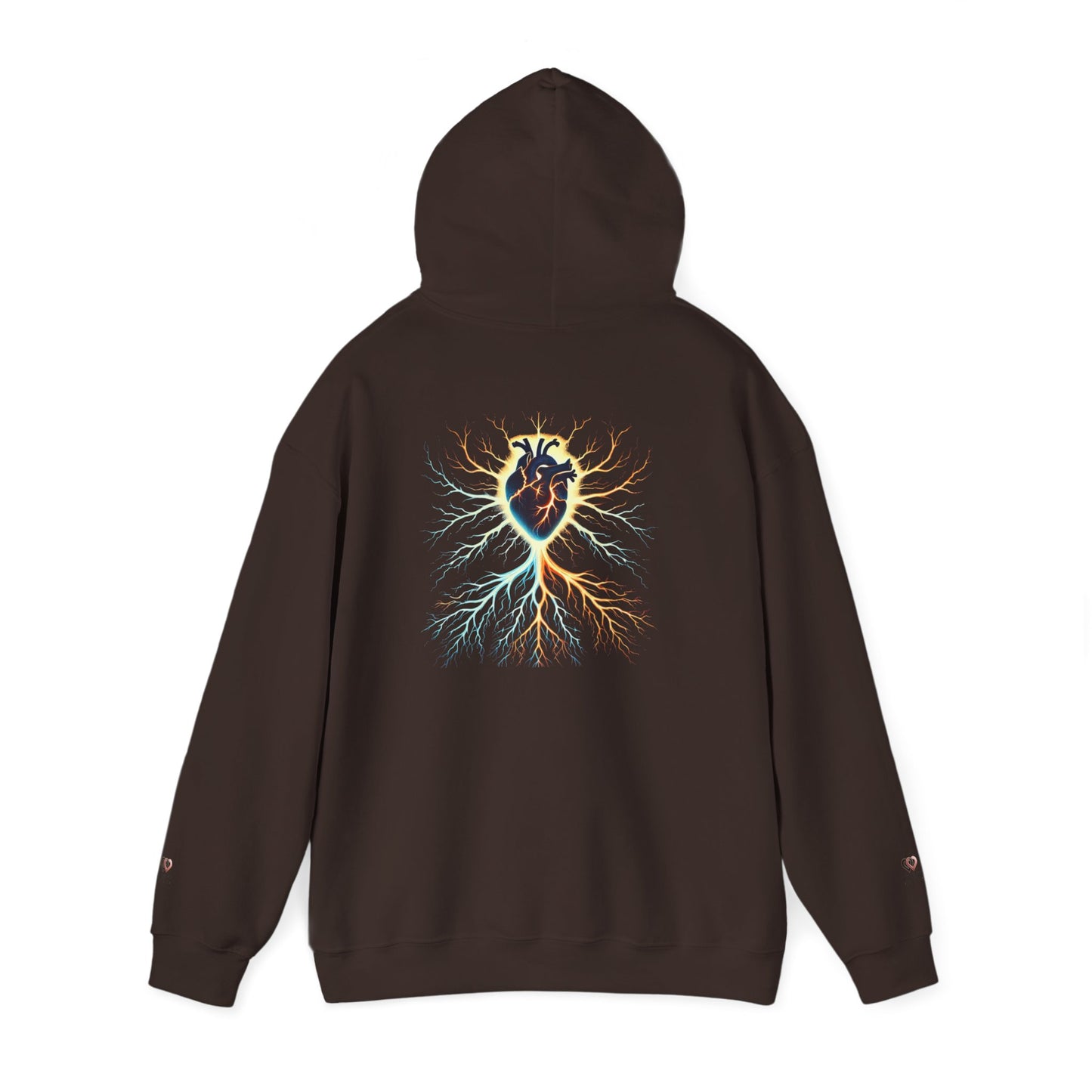 Bohemian Heart Tree Hoodie - Unisex Heavy Blend Sweatshirt, Cozy Gift, Spiritual Style, Nature Lover Apparel, Unique Hoodie