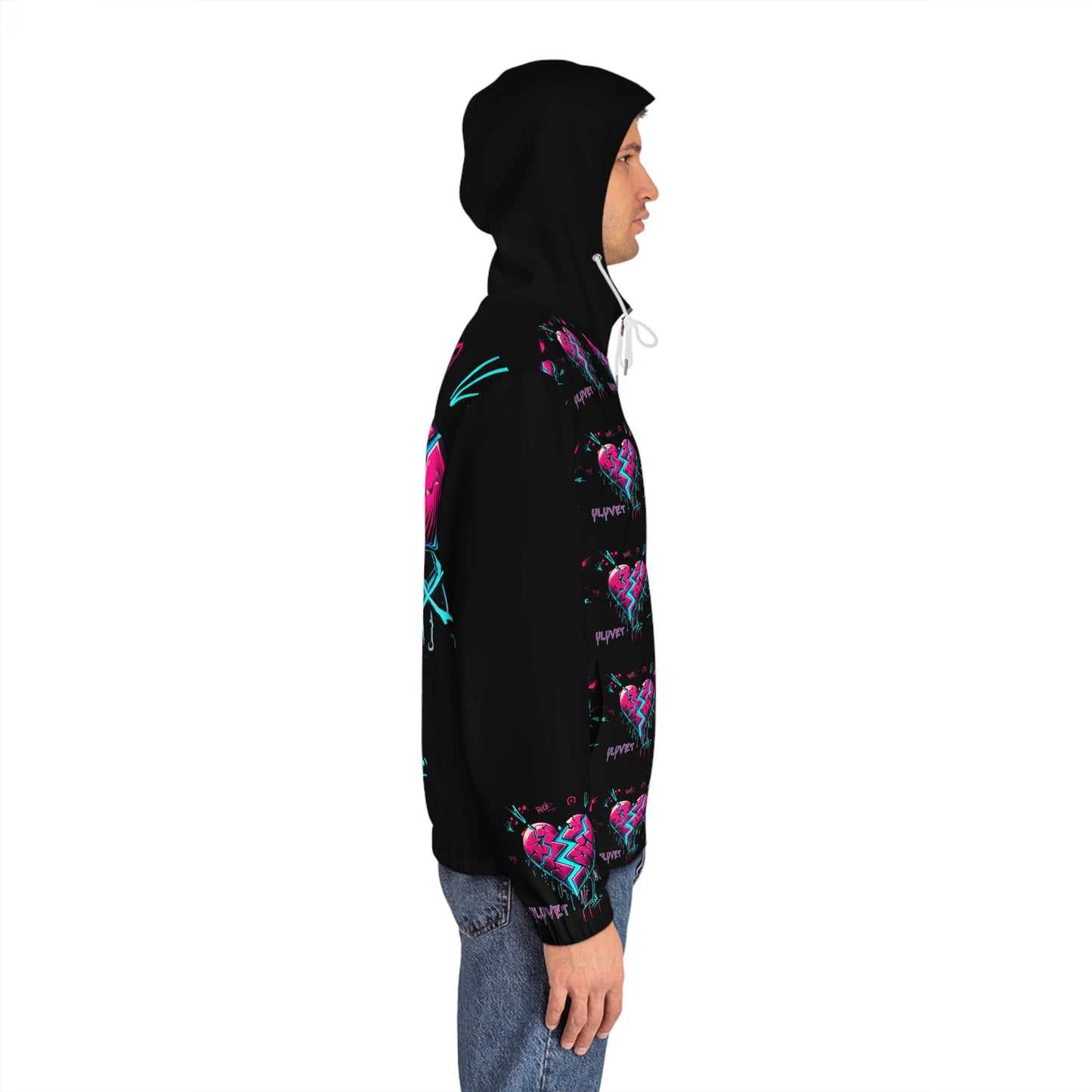 Artistic Heart Print Hoodie for Creative Souls, Streetwear, Casual Wear, Gift for Art Lovers, Unique Fashion