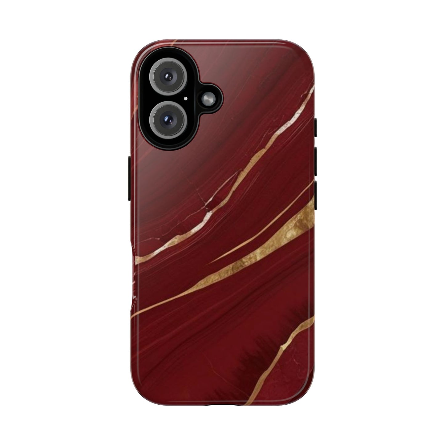 Elegant Red Marble Phone Case - Tough Cases, Stylish Phone Cover, Gift for Her, Luxe Cellphone Protection, Modern Accessories