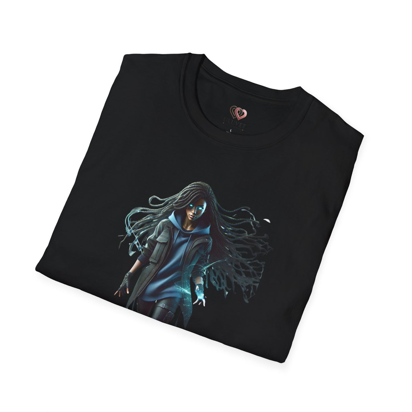 Mystical Girl Unisex Softstyle T-Shirt, Fantasy Tee, Gift for Her, Unique Graphic Tee, Cool Casual Wear, Birthday Gift, Halloween Costume