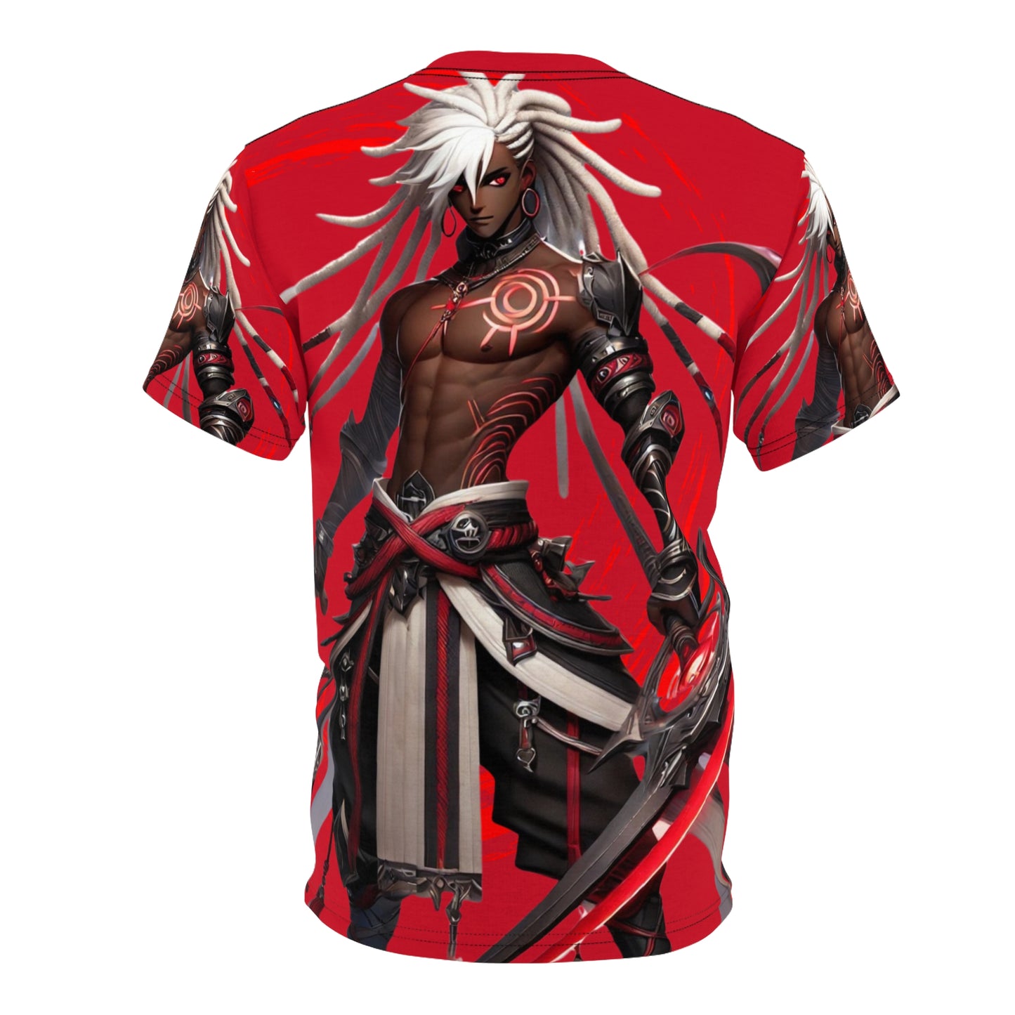 Warrior God All-Over Print Tee — Dark Fantasy Anime Character