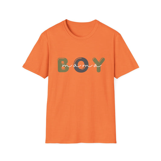 Boy Mama Unisex Softstyle T-Shirt, Casual Tee for Moms, Perfect Gift for Mother's Day, Summer Apparel, Family Matching Tee