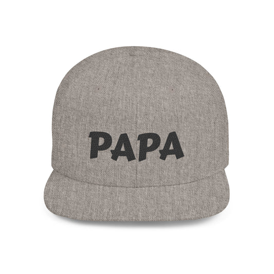 Custom 'Papa' Flat Bill Snapback Hat | Trendy Dad Cap, Gift for Father's Day, Birthday, Casual Wear, Everyday Style