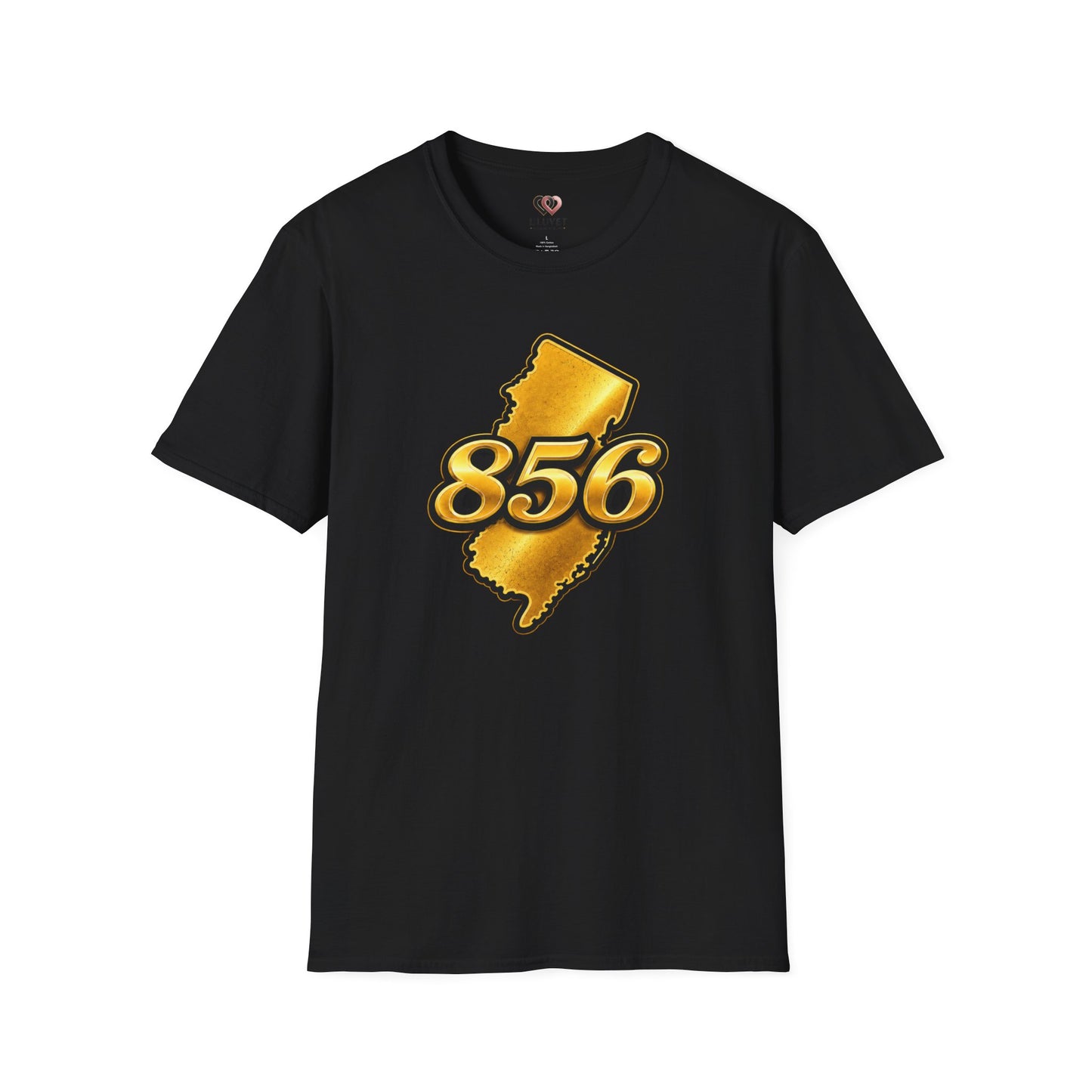 856 Jersey Shore T-Shirt — Gold New Jersey Area Code Tee