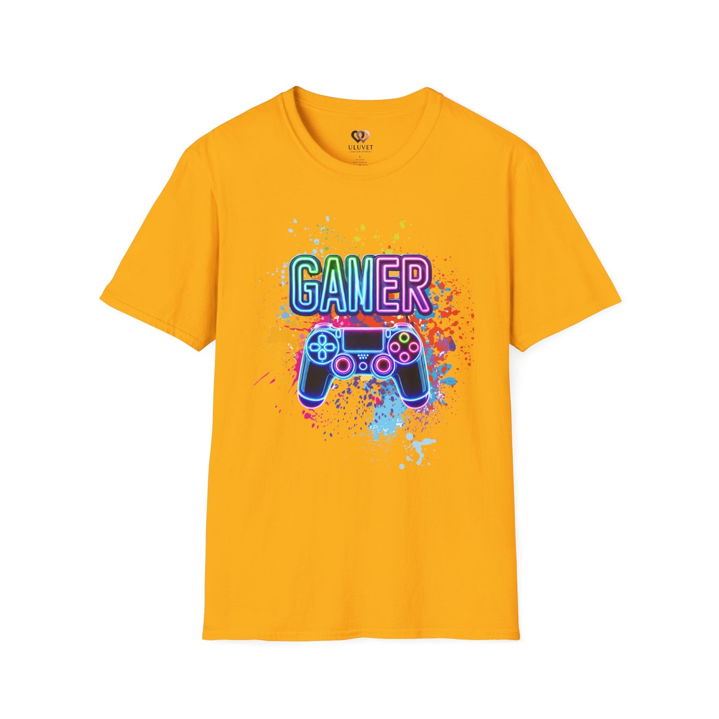 Gamer T-Shirt, Unisex Softstyle Tee, Fun Colors, Gamer Shirt, Gaming Tee, Video Game Tshirt, Casual Gamer Apparel