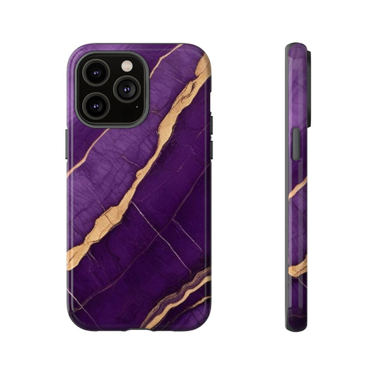 Elegant Purple Marble Phone Case - Tough Cases, Stylish Mobile Cover, Unique Gift for Her, Luxe Phone Accessories, Trendy Smartphone Case