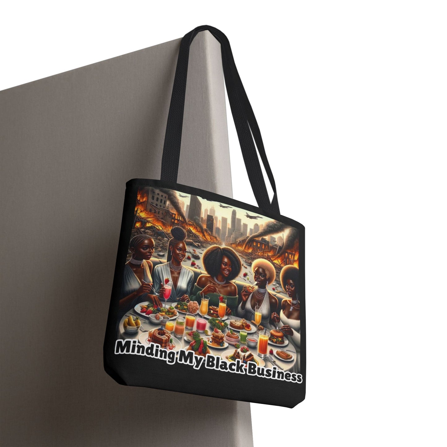 Minding My Black Business Tote Bag | Black Women Brunch Illustration