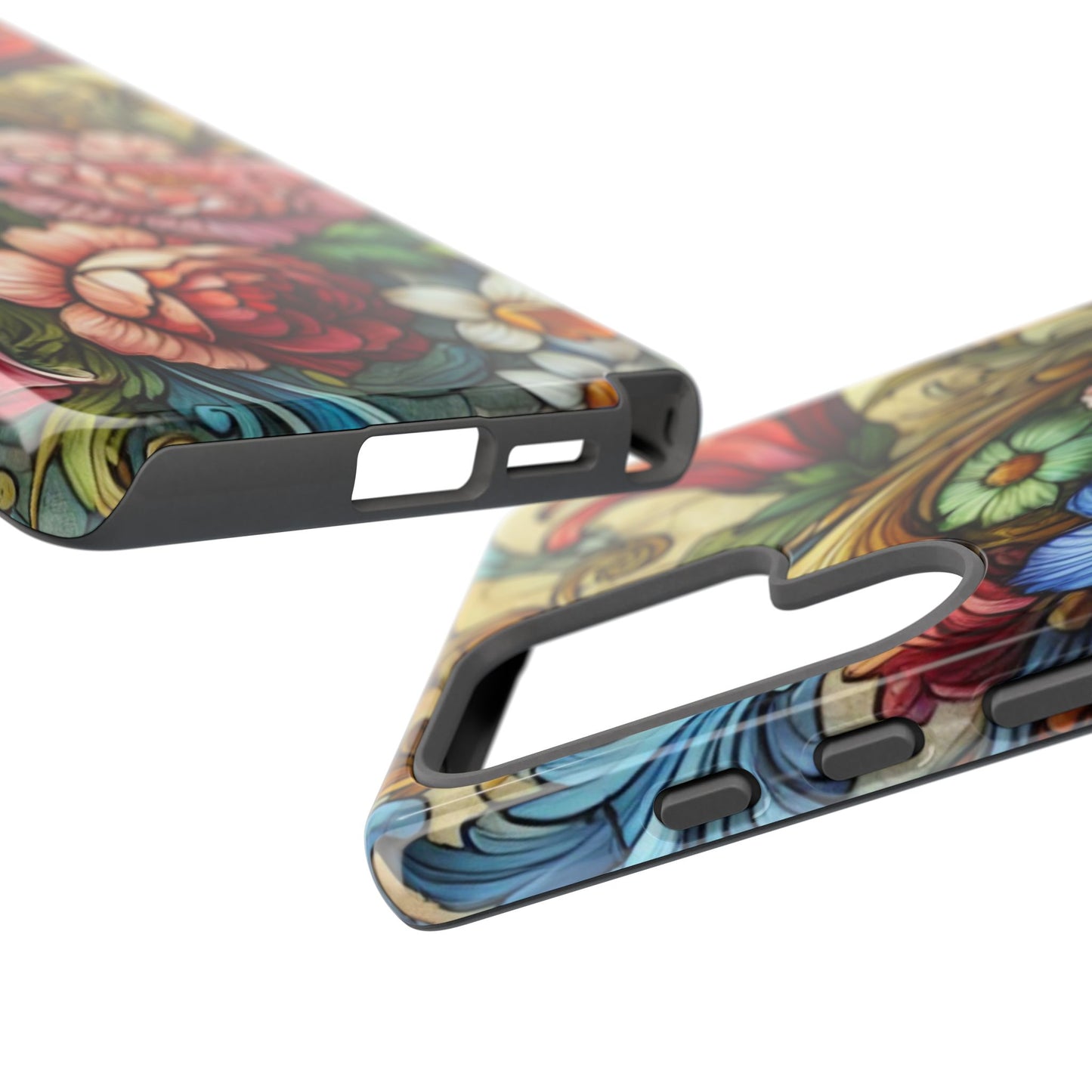 Floral Phone Case, Tough Cases with Colorful Floral Design, Gift for Her, Elegant Phone Cover, Spring Vibes, Unique Design