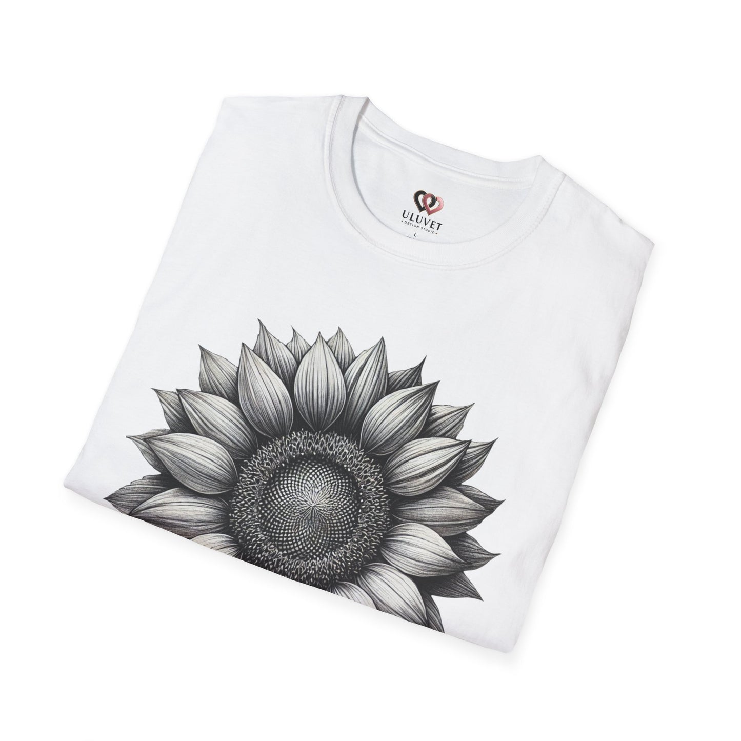 Sunflower Unisex Softstyle T-Shirt, Floral Graphic Tee, Plant Lover Gift, Casual Wear, Summer Style, Nature Enthusiast Apparel