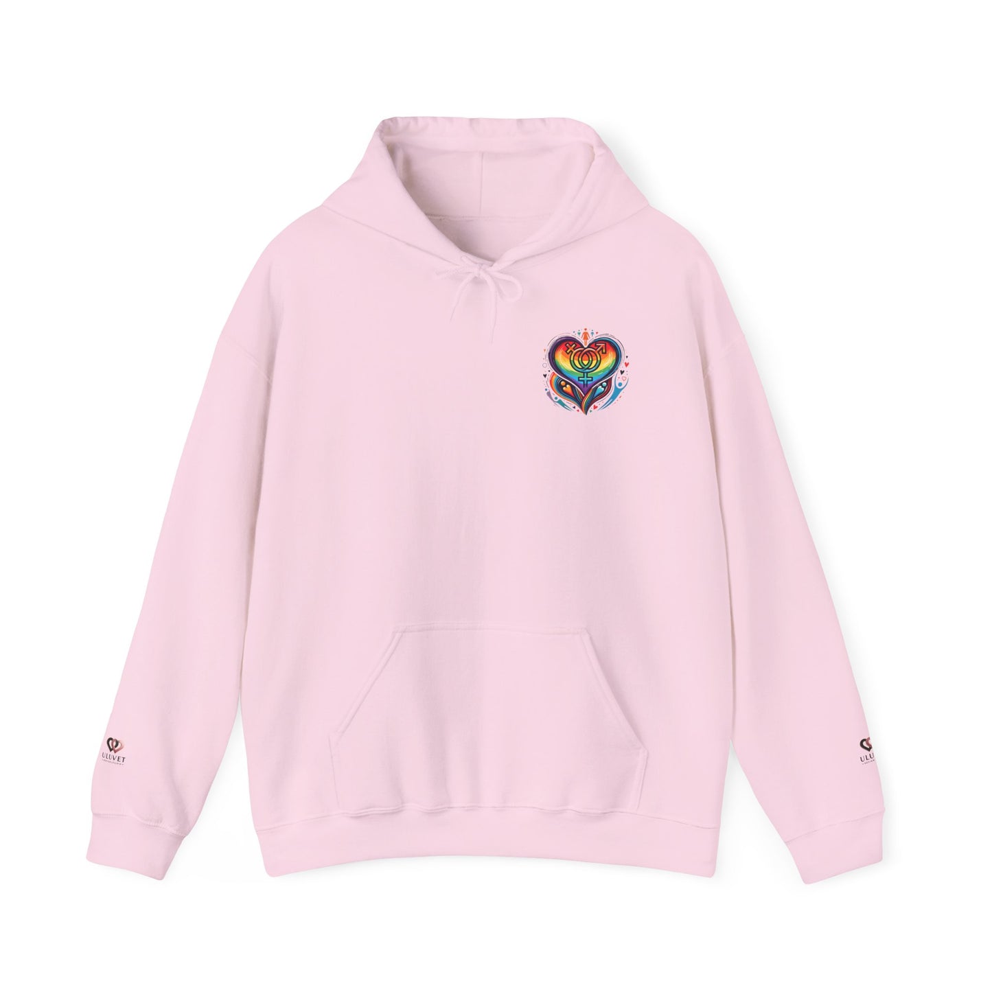 Pride Heart Hoodie, Rainbow Sweatshirt, LGBTQ+ Apparel, Unisex Pullover, Gift for Pride Month