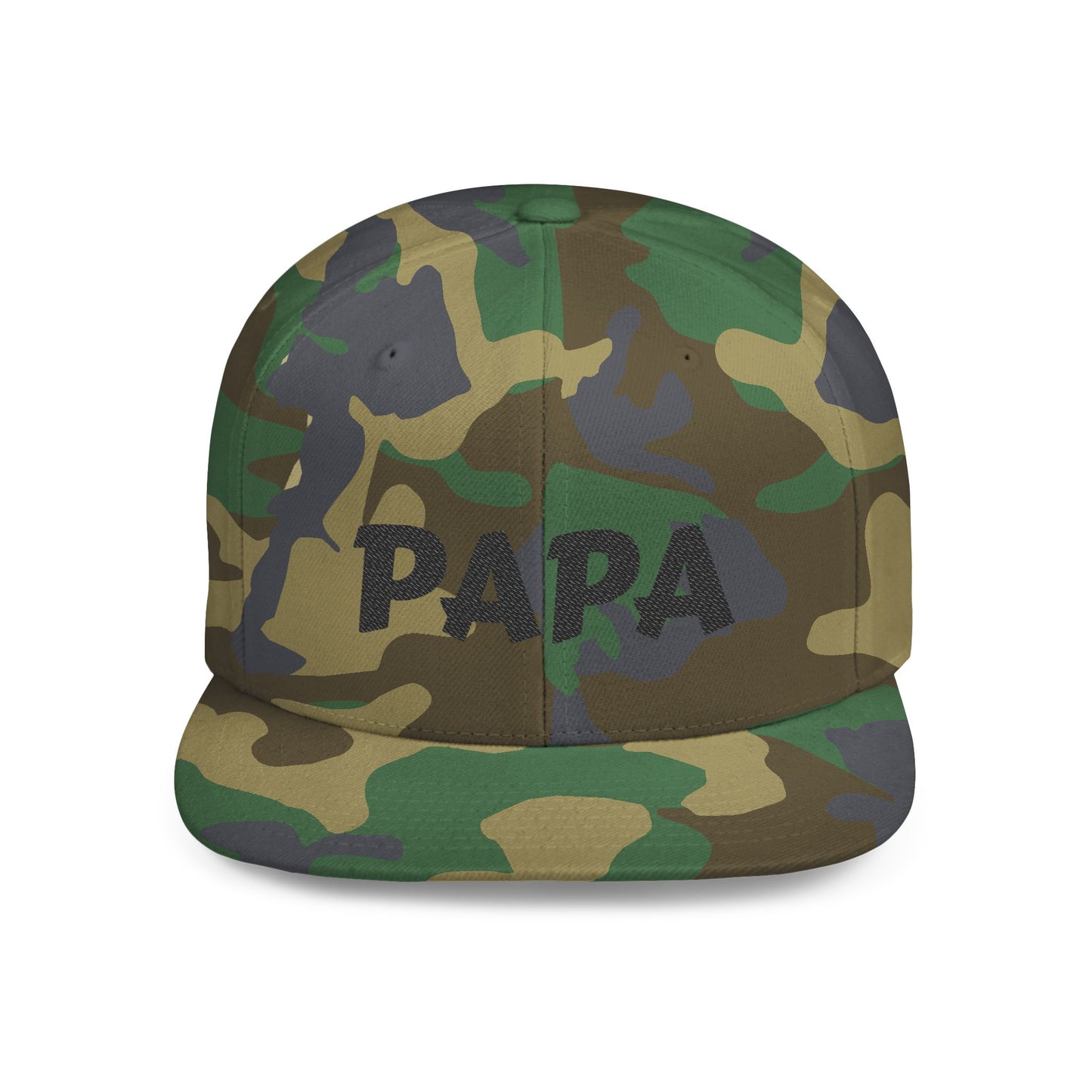Custom 'Papa' Flat Bill Snapback Hat | Trendy Dad Cap, Gift for Father's Day, Birthday, Casual Wear, Everyday Style