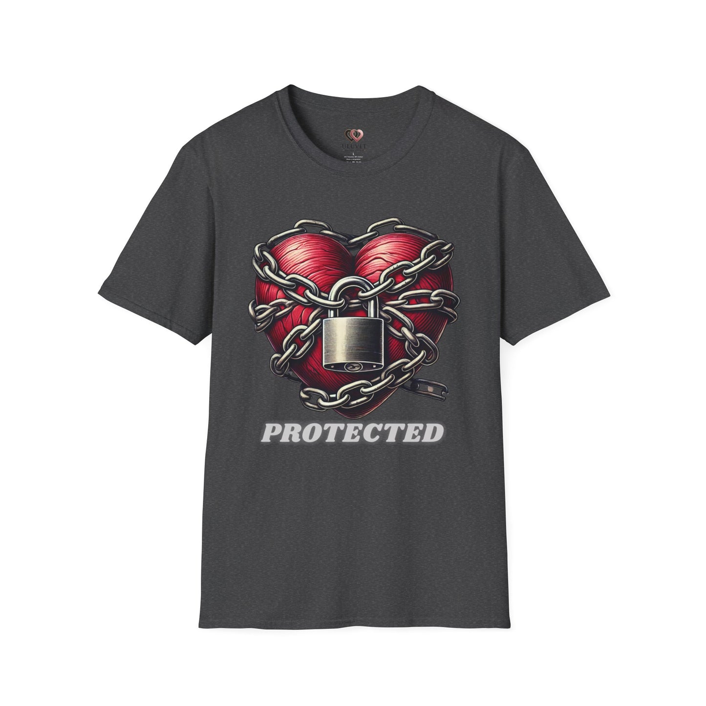 Heart Protected Graphic Tee, Unisex T-Shirt, Casual Wear, Unique Gift, Streetwear Style, Heartfelt Apparel