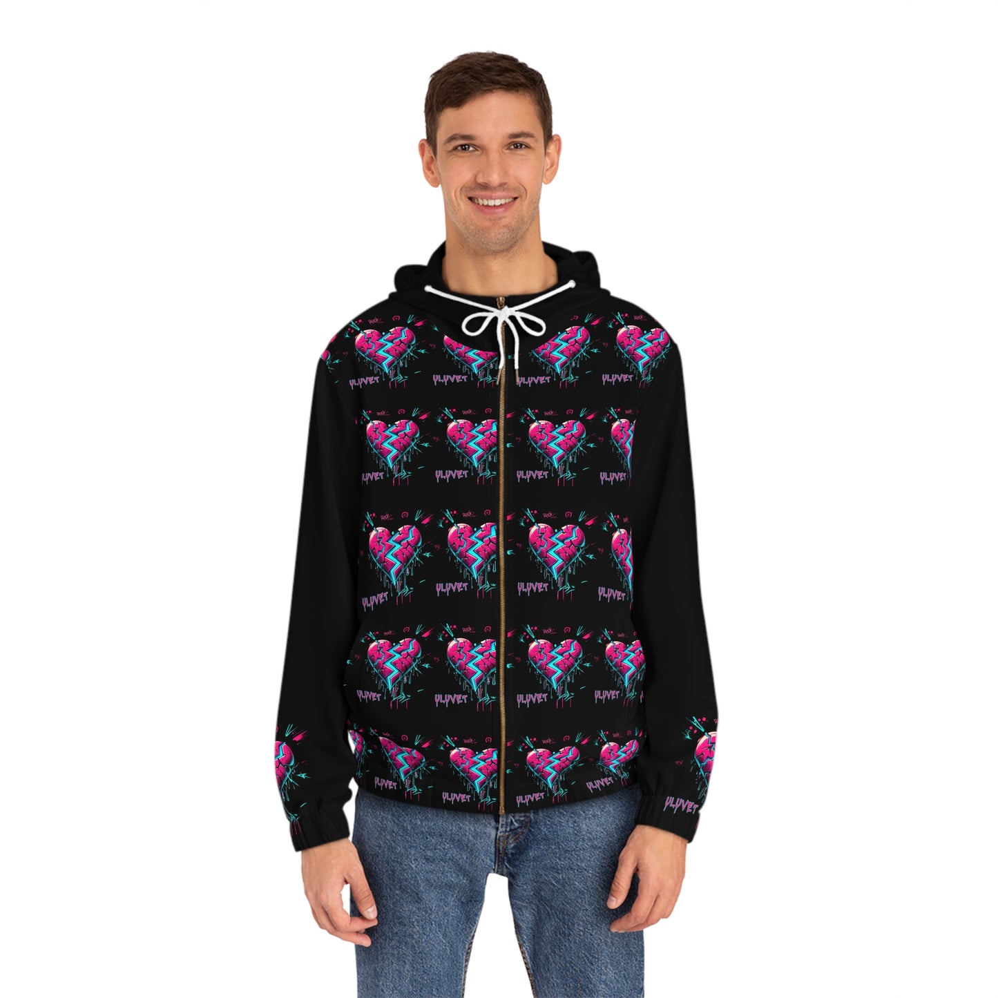 Artistic Heart Print Hoodie for Creative Souls, Streetwear, Casual Wear, Gift for Art Lovers, Unique Fashion
