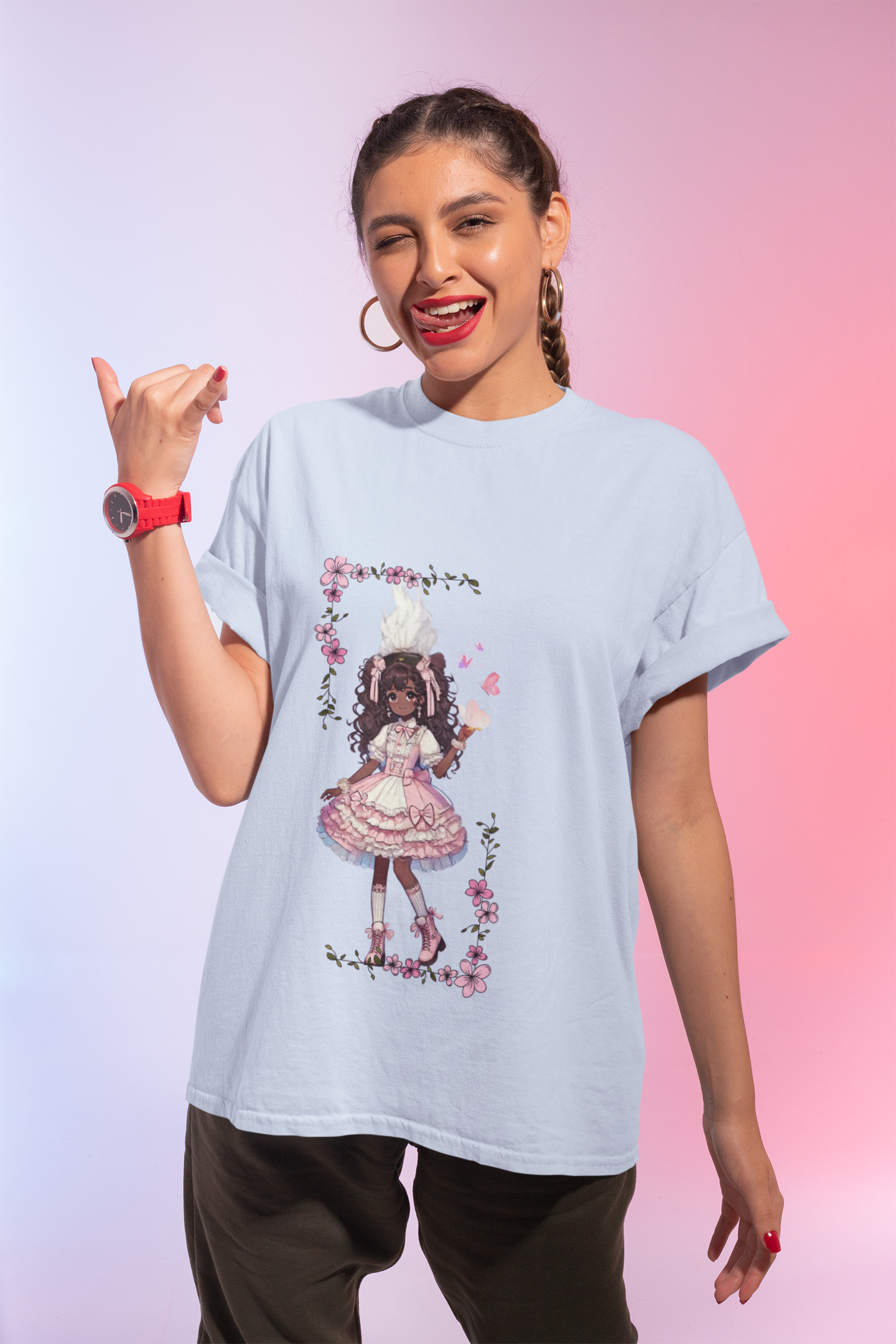 Unisex Softstyle T-Shirt  - Girly Anime Fantasy Design