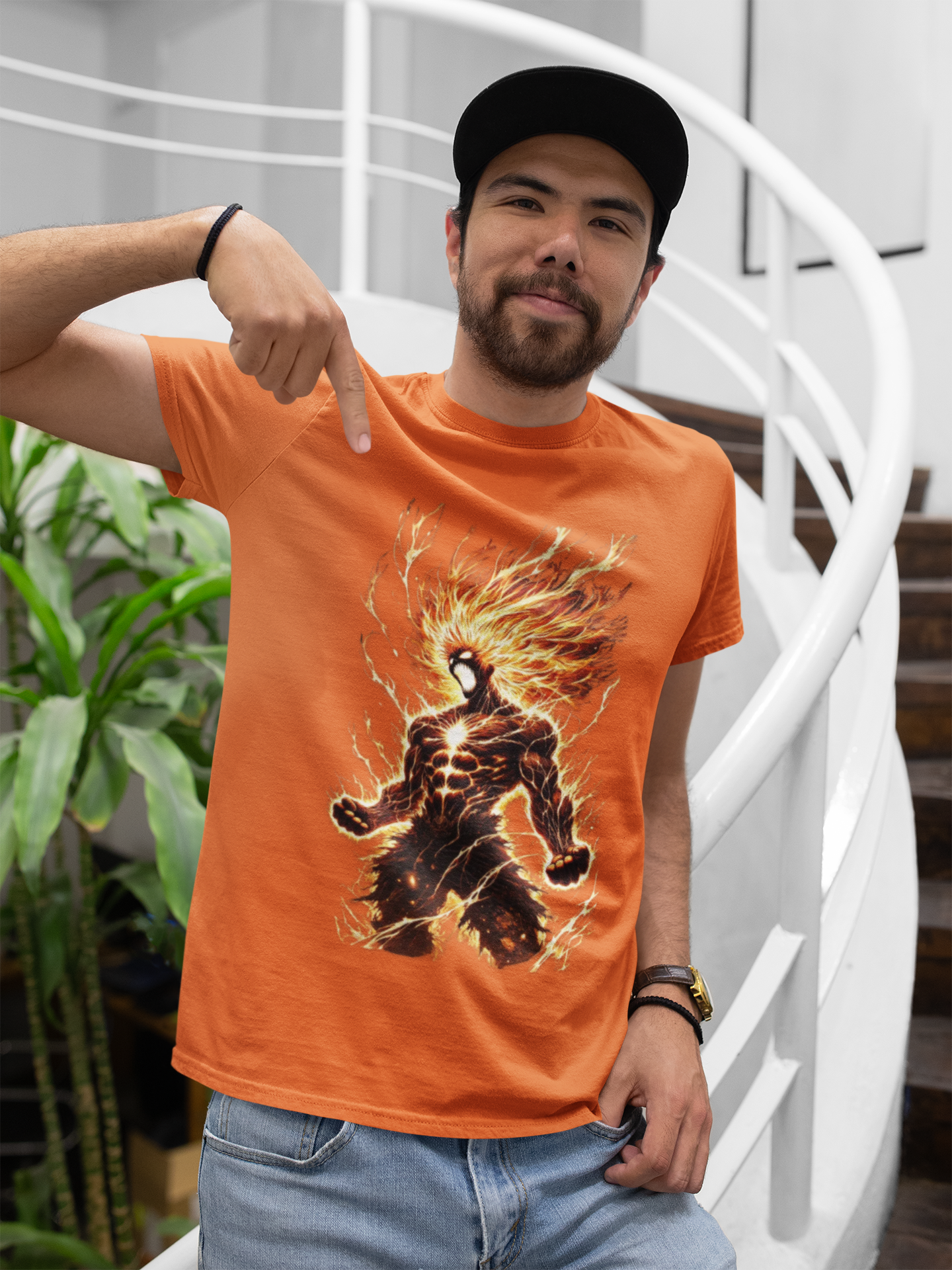 Fire Anime Unisex Softstyle T-Shirt