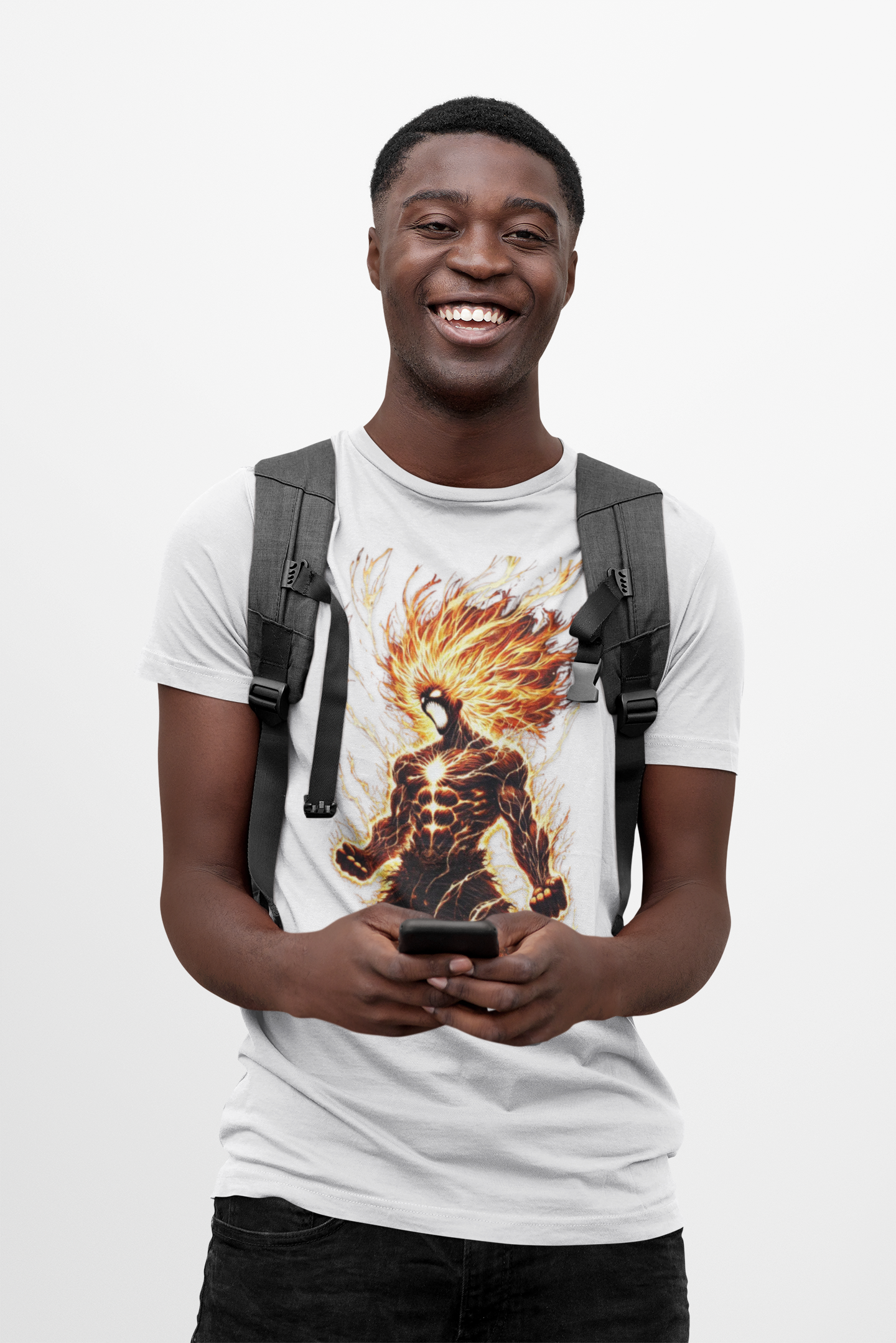 Fire Anime Unisex Softstyle T-Shirt