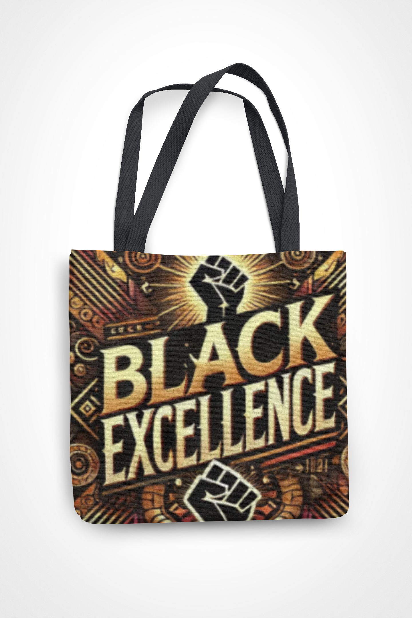Black Excellence Tote Bag — Urban Afrocentric Art Shopper